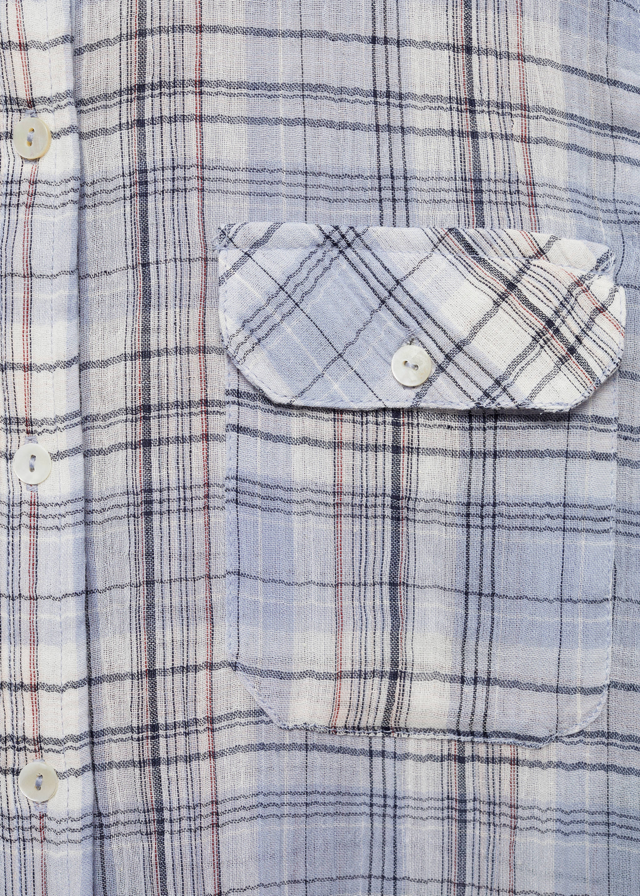 Хлопковая рубашка в клетку - Деталь изделия 0