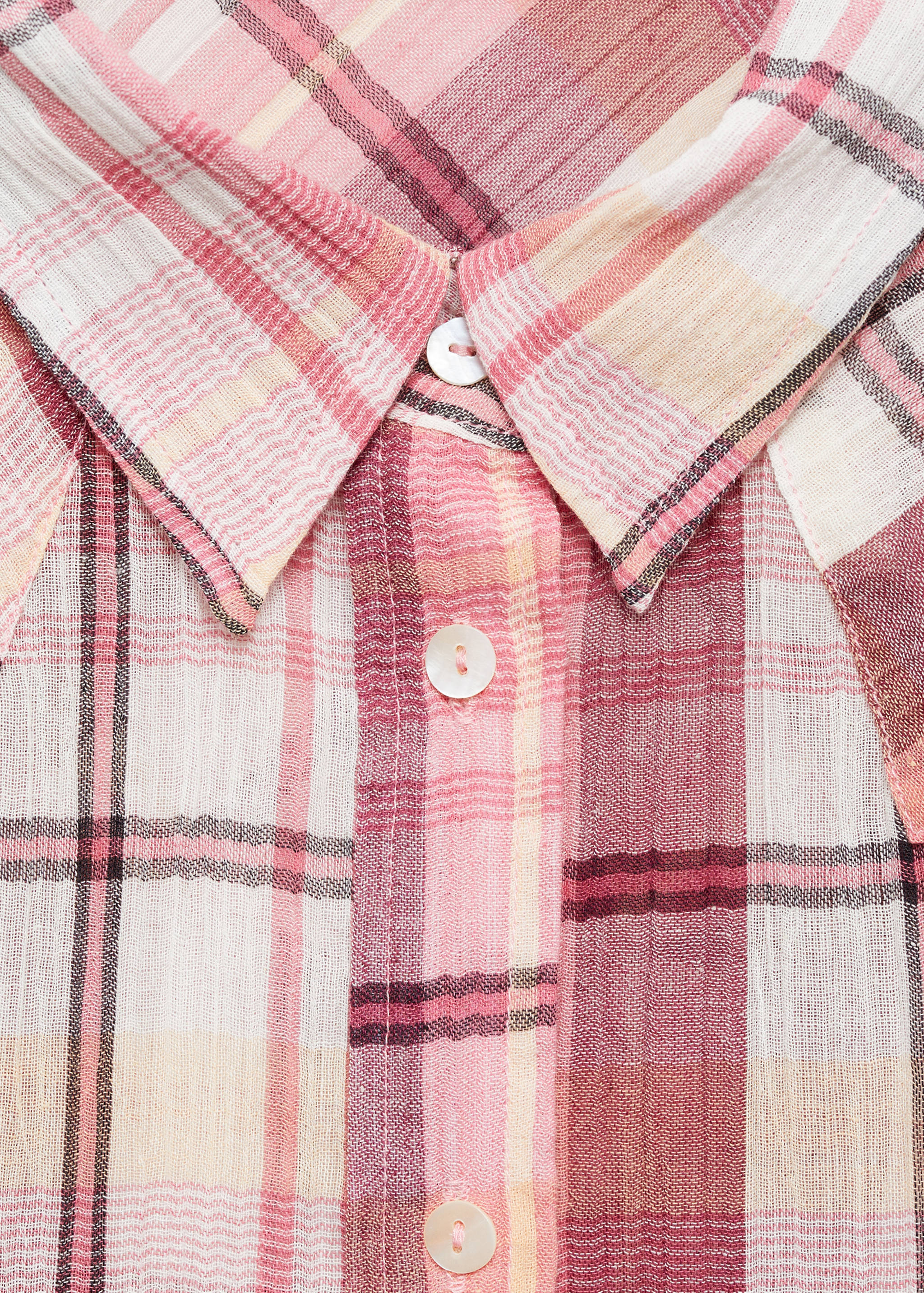 Check cotton shirt - Details of the article 8