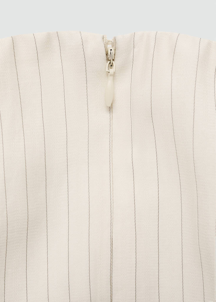 Striped bandeau top — Ecru