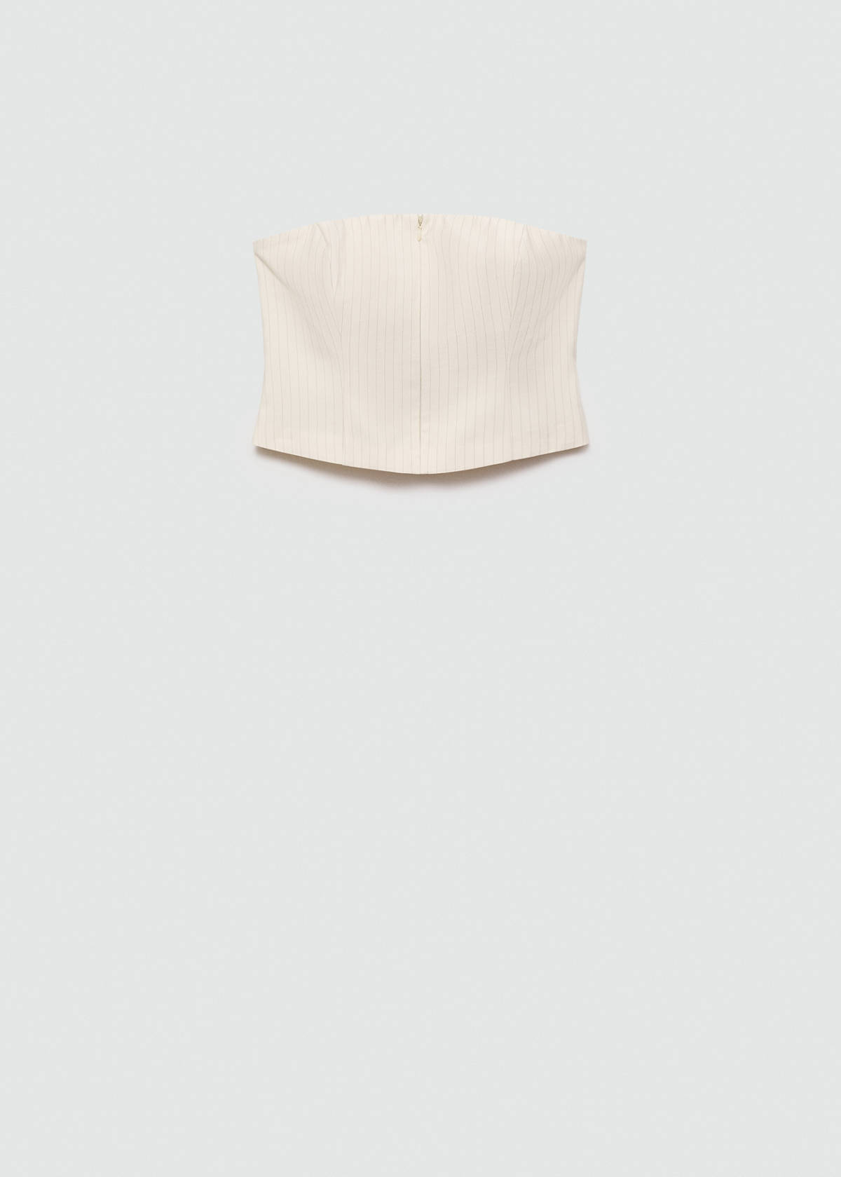 Striped bandeau top — Ecru