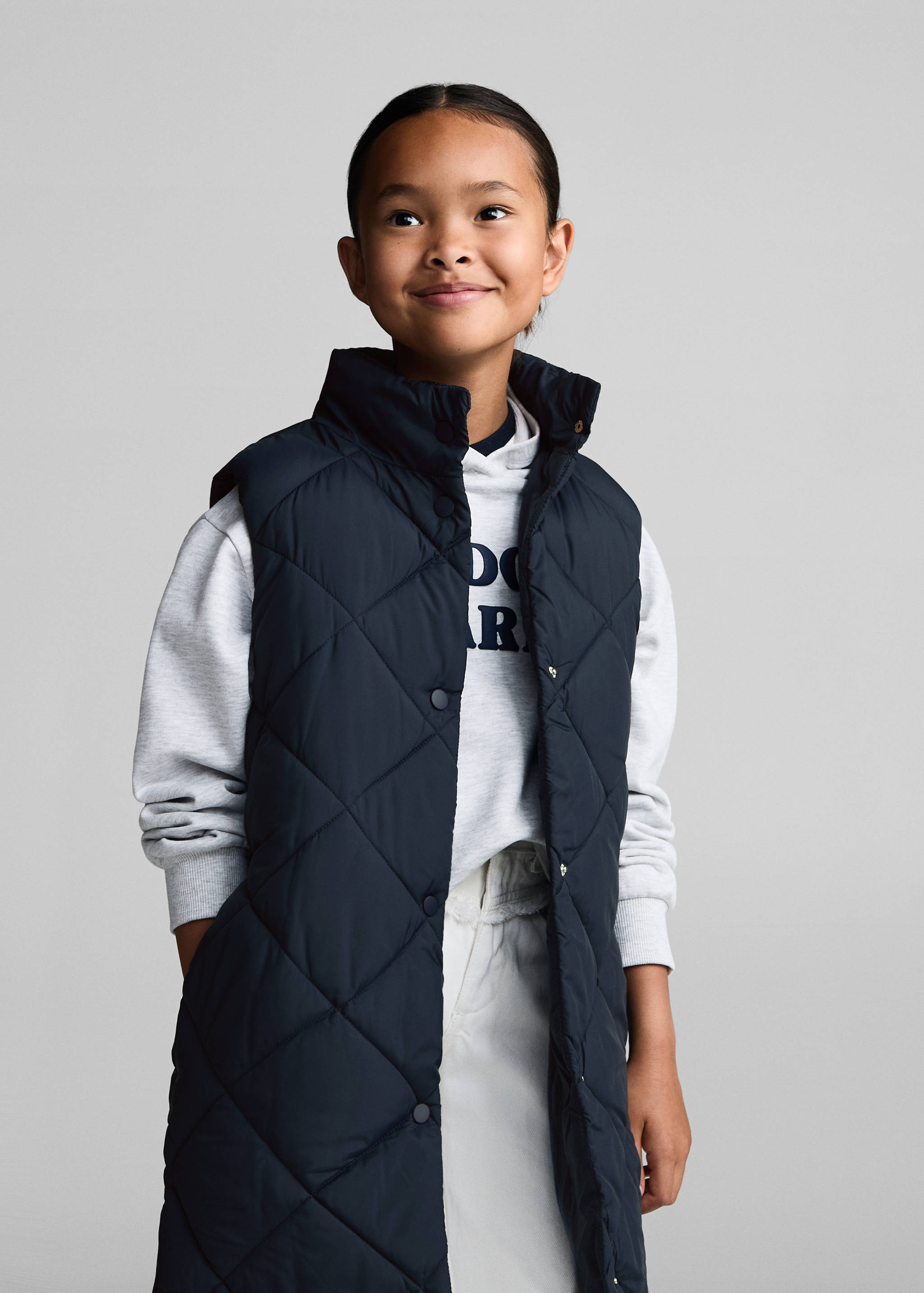 Long puffer vest - Medium plane