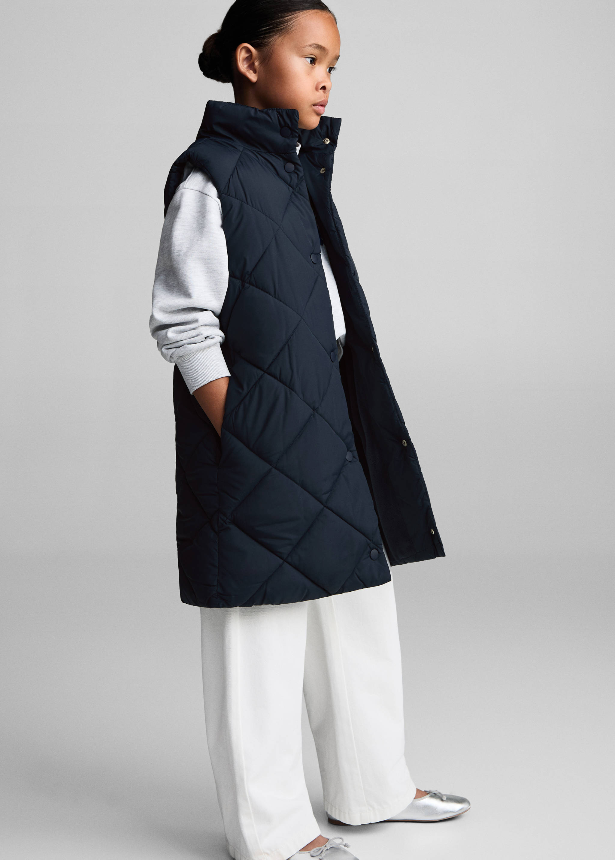 Long puffer vest - Details of the article 2