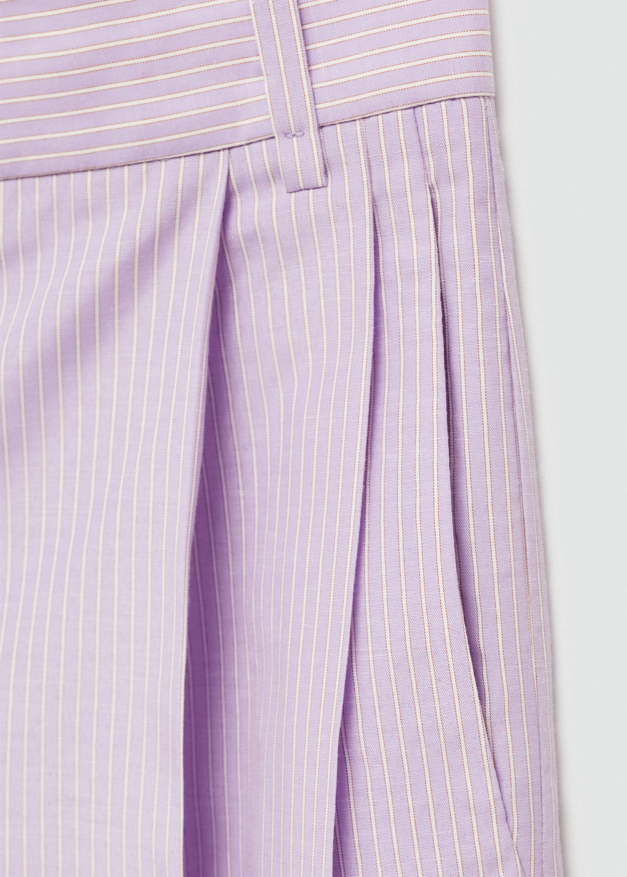 Striped wide leg trousers - Details of the article 0