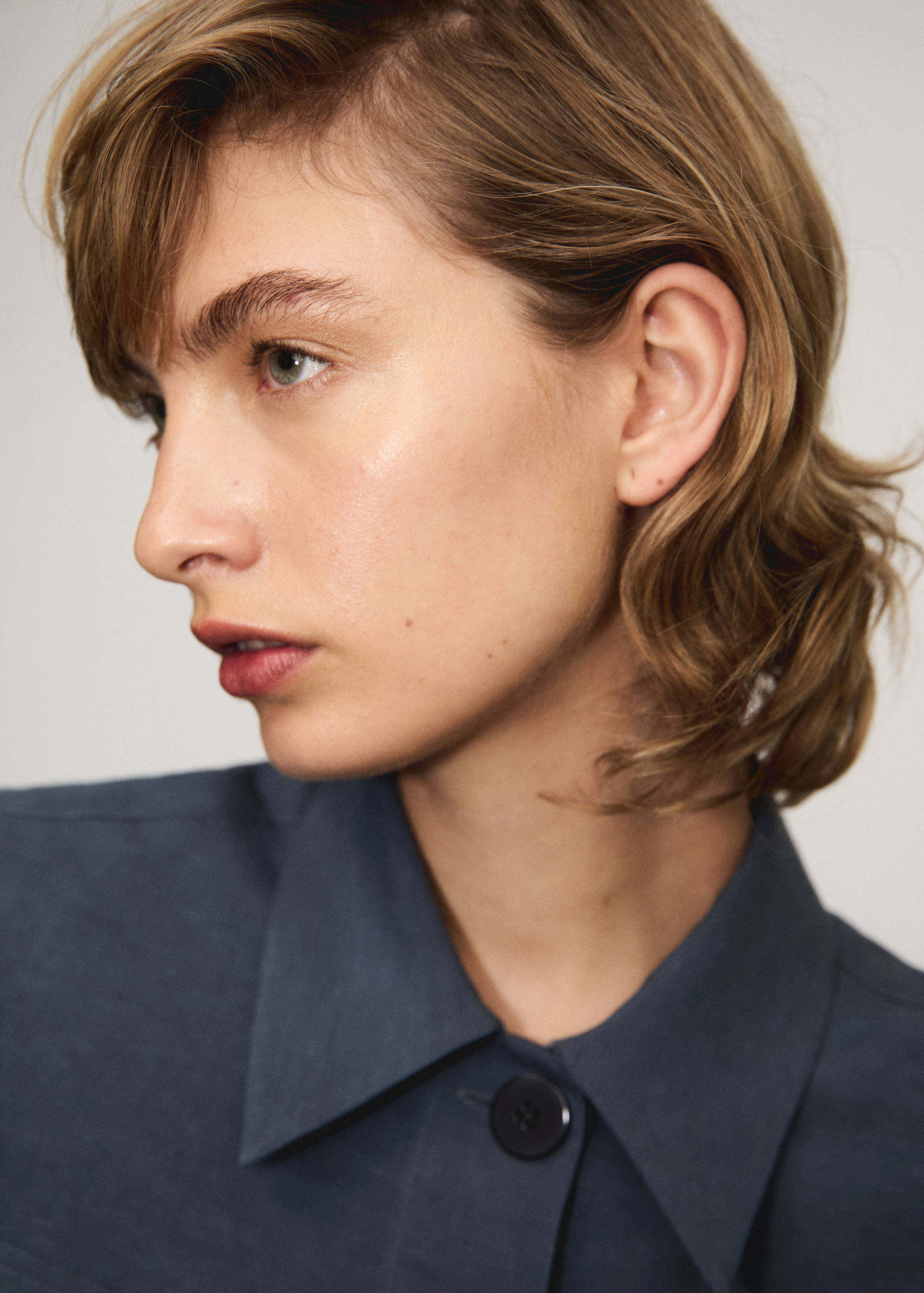 Lyocell cropped shirt - Details of the article 1