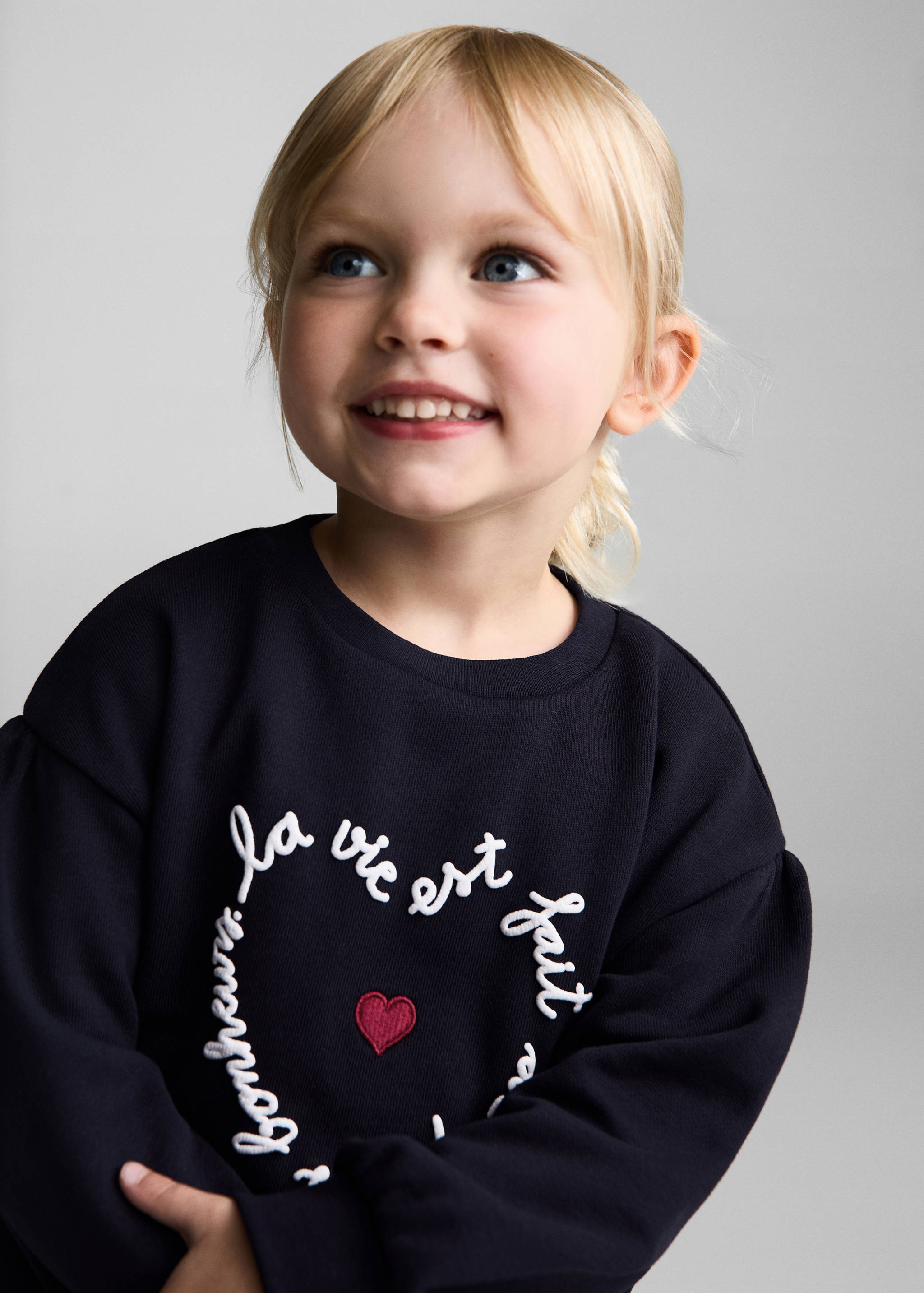 Embroidered printed hoodie - Details of the article 1