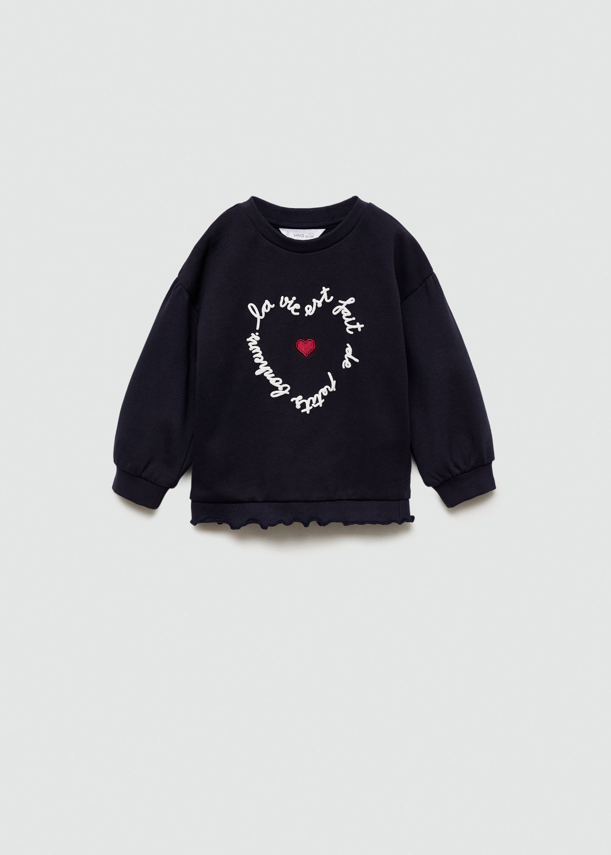 Embroidered printed hoodie - Article without model