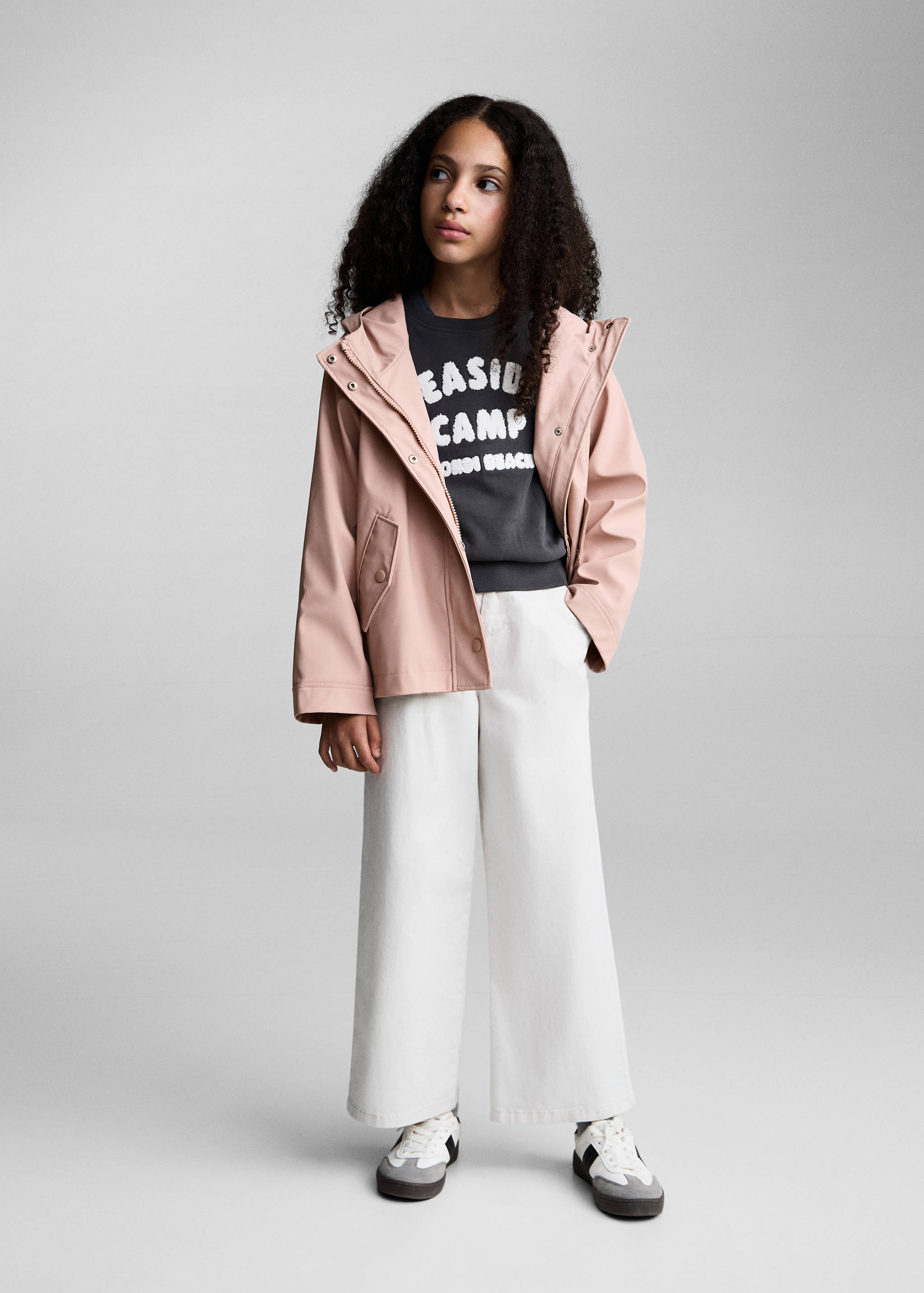 风帽防水衍缝派克风衣 - null