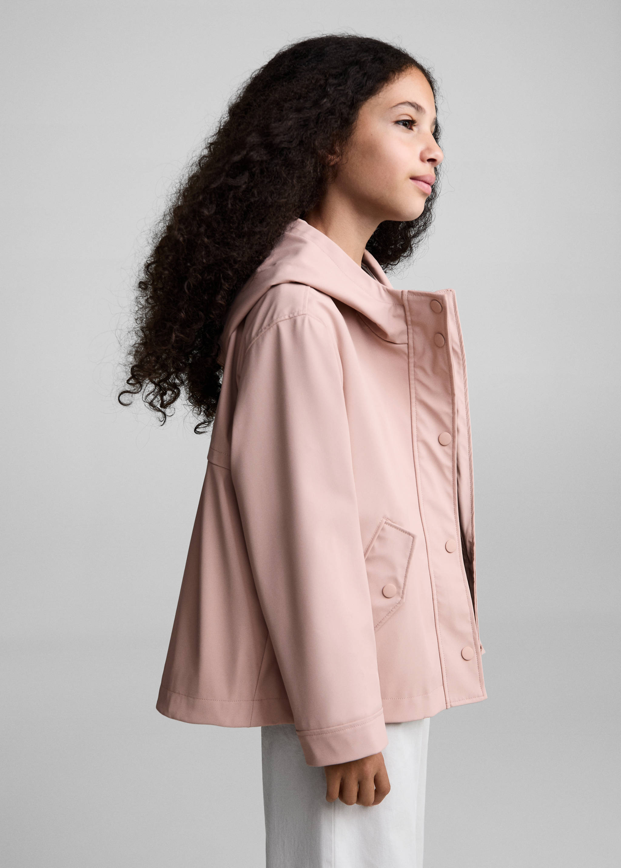 风帽防水衍缝派克风衣 - null