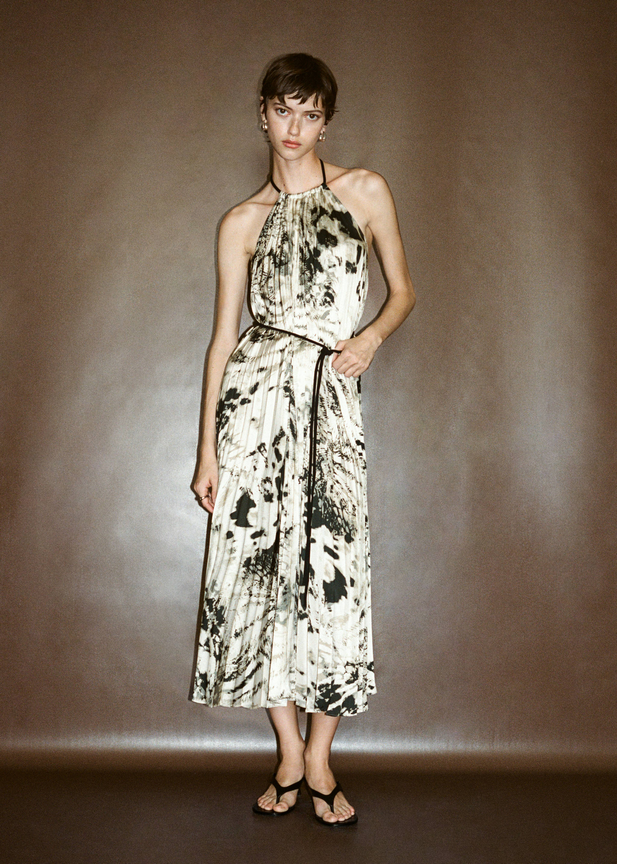 Pleated animal-print dress - Details of the article 6