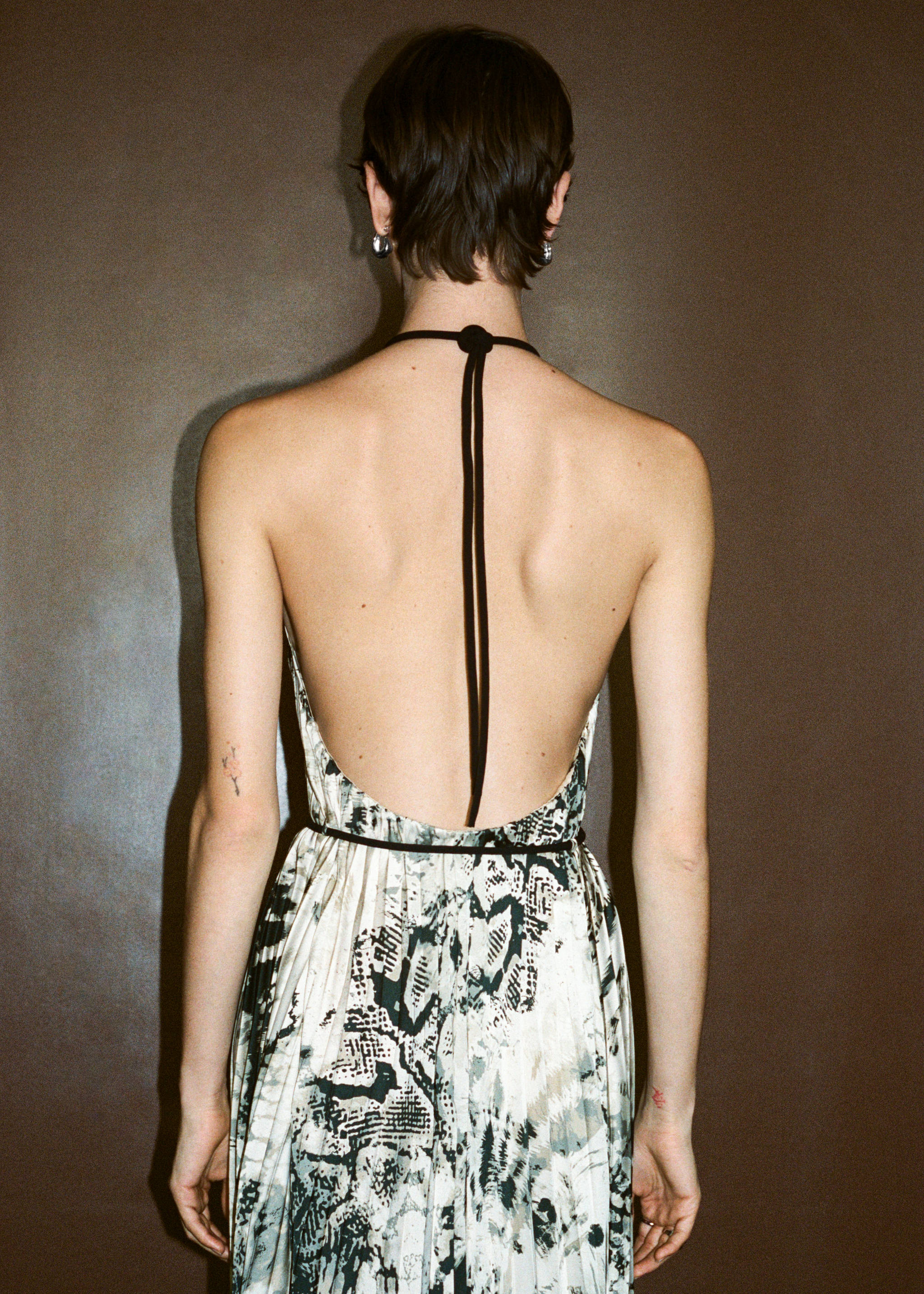 Pleated animal-print dress - Details of the article 7