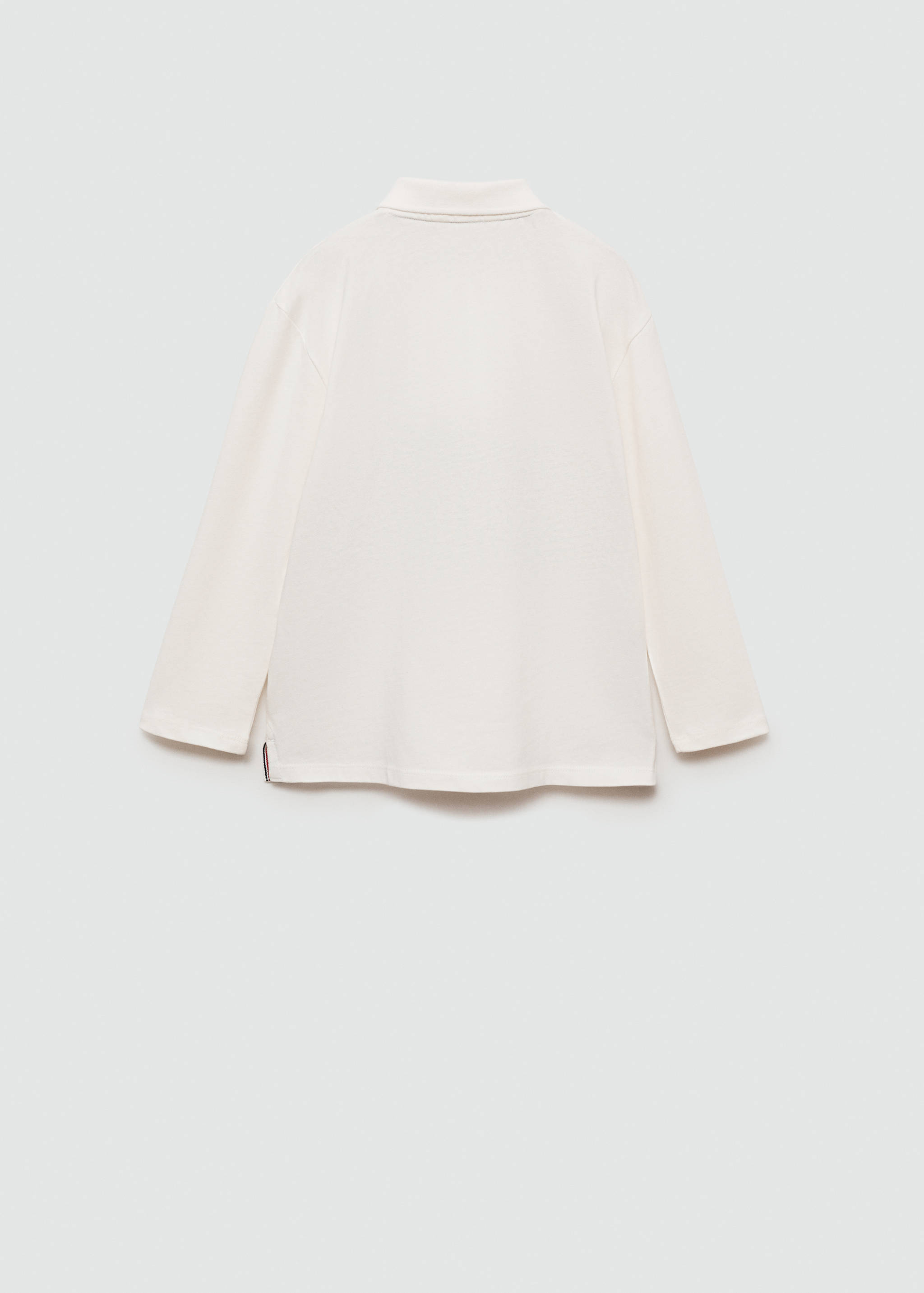 Printed cotton polo shirt - Reverse of the article