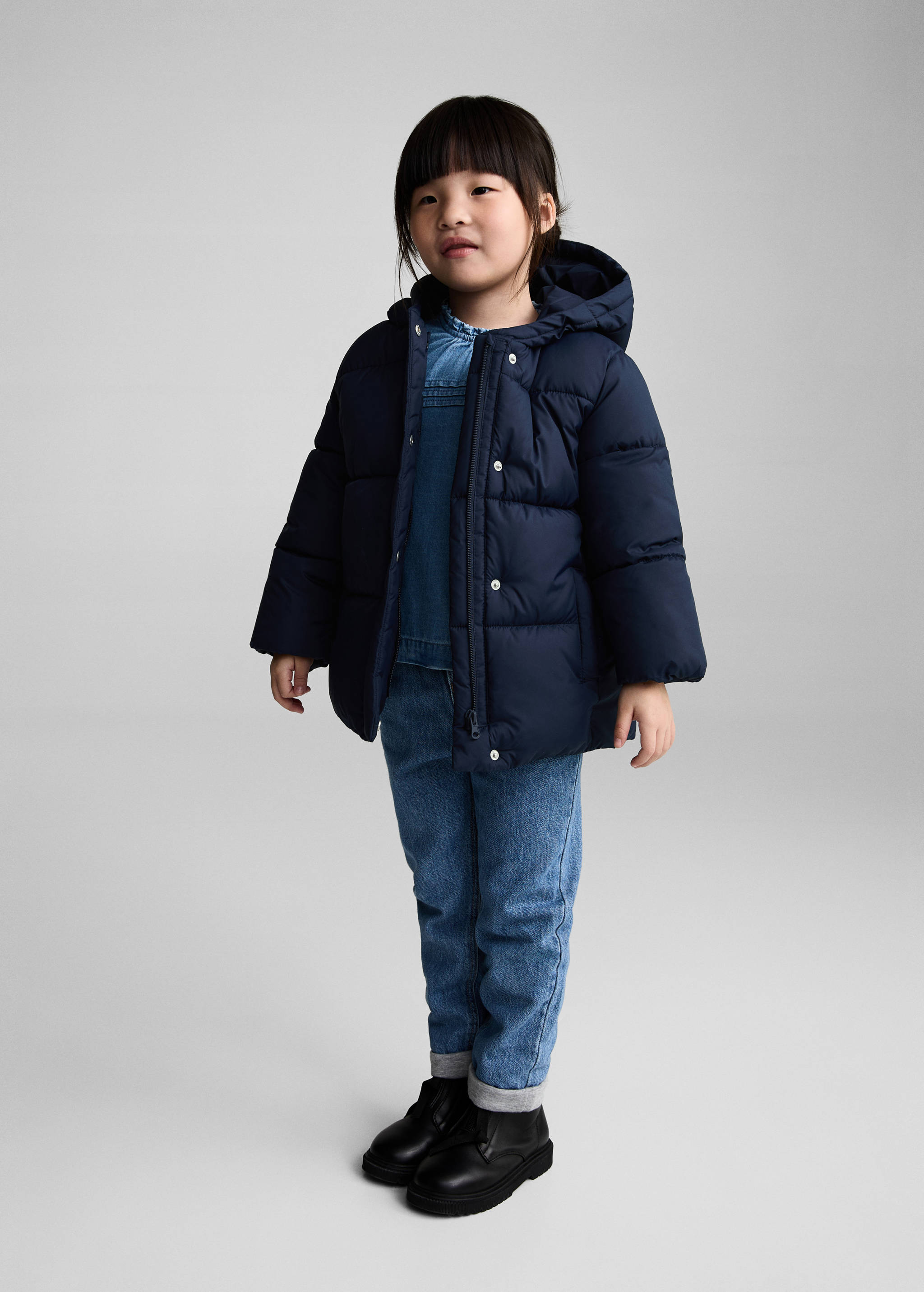 Hood puffer coat - General plane