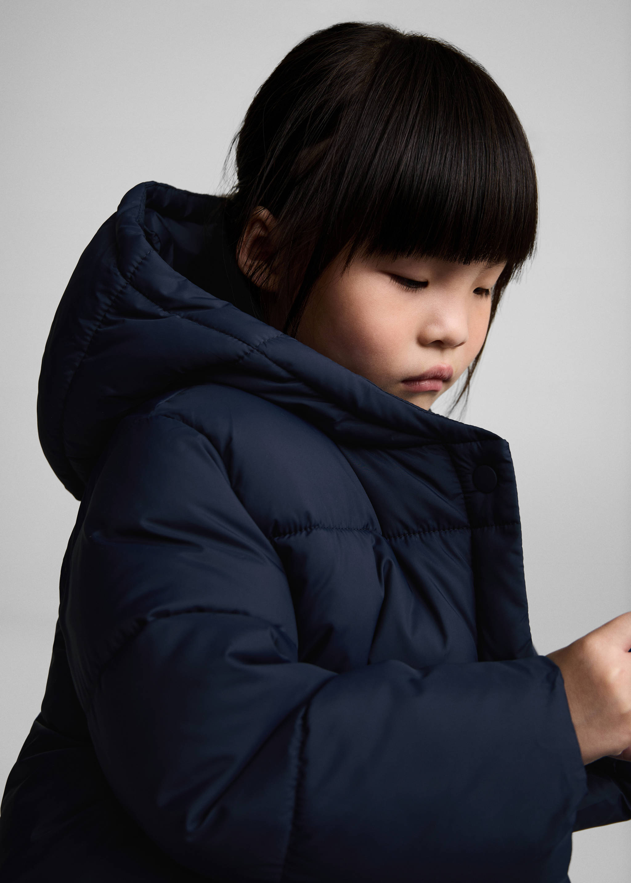 Hood puffer coat - Details of the article 1