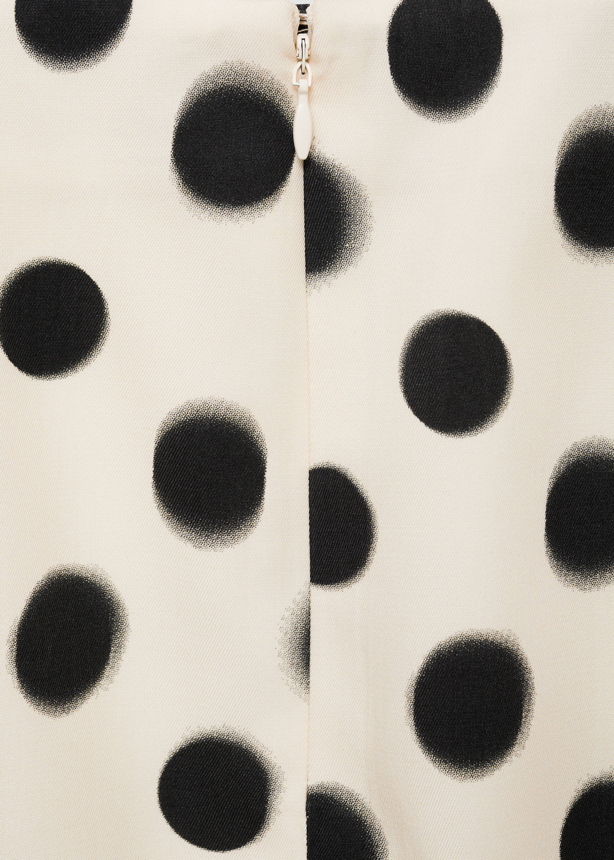 Polka-dot satin mini-skirt - Details of the article 0