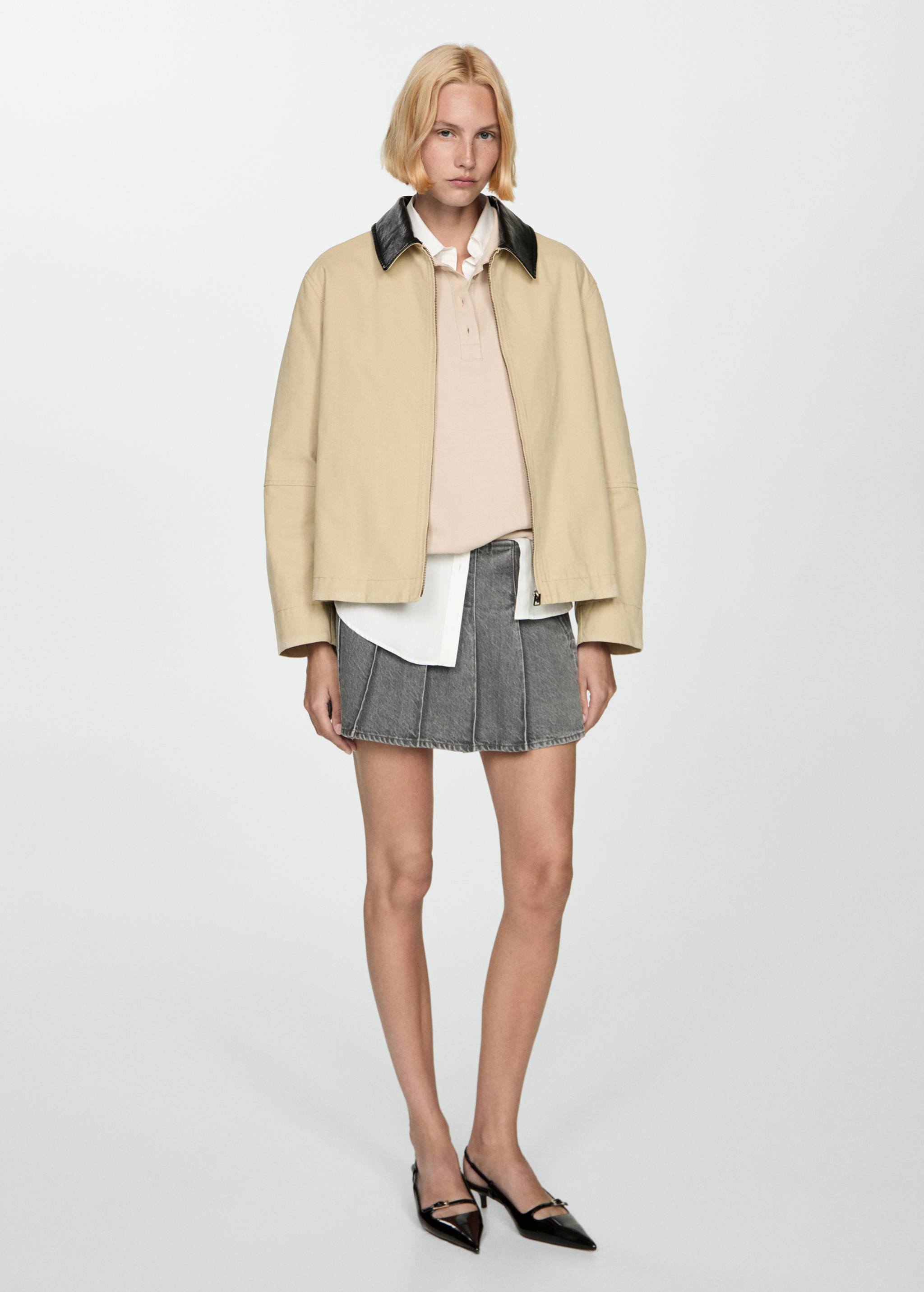 牛仔布迷你裙 - null