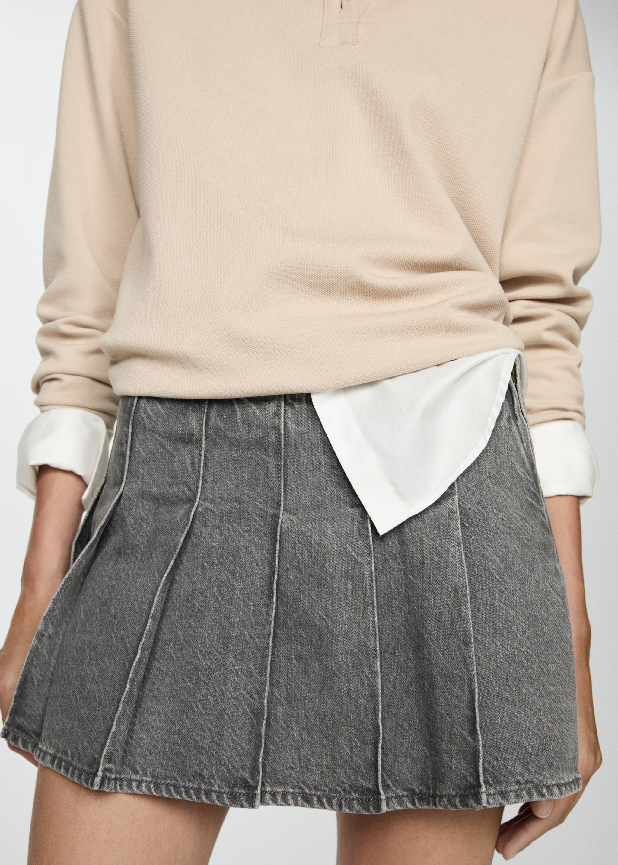 牛仔布迷你裙 - null