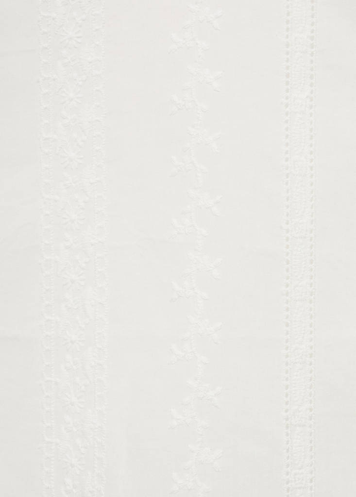 Ruffled cotton top — White
