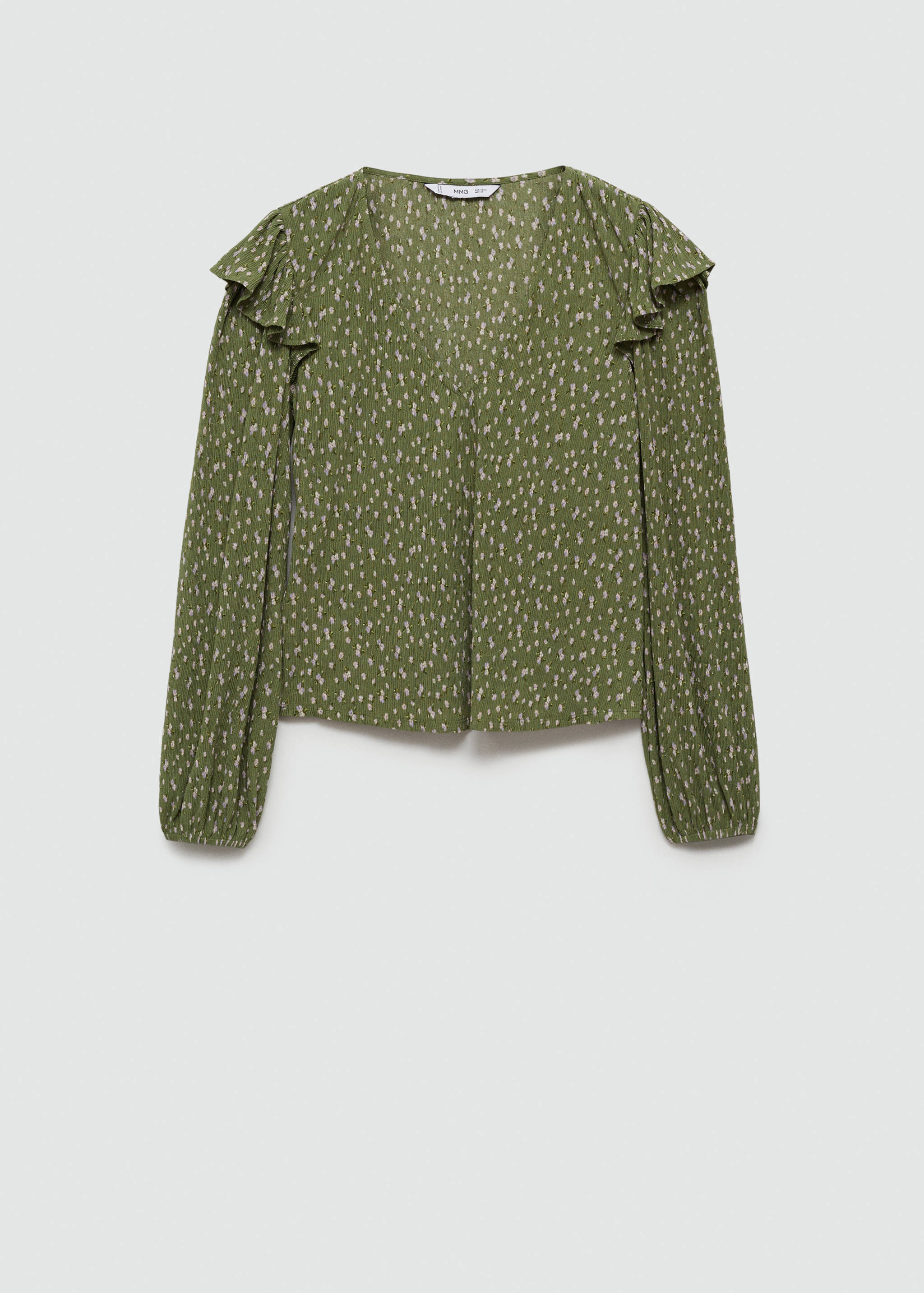 Blouse imprimée à volants - Article sans modèle
