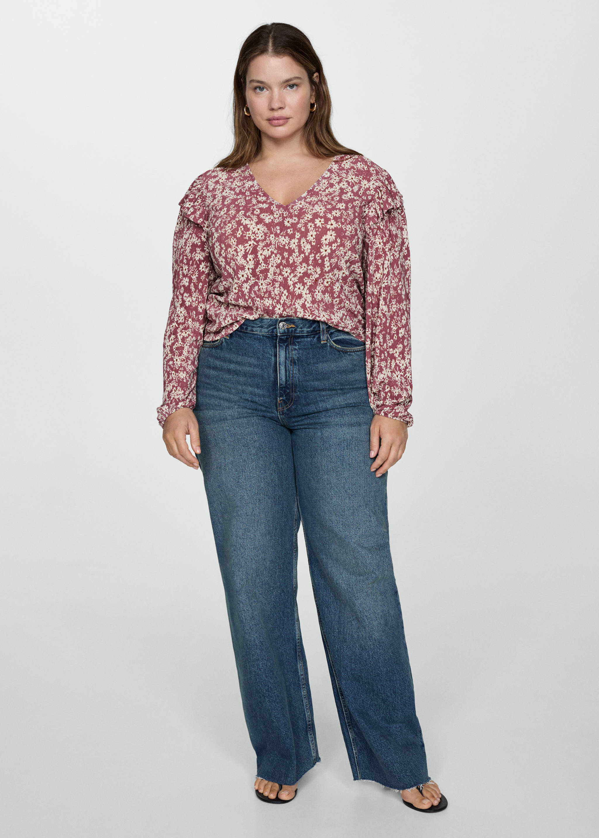 Ruffles printed blouse - Details of the article 3