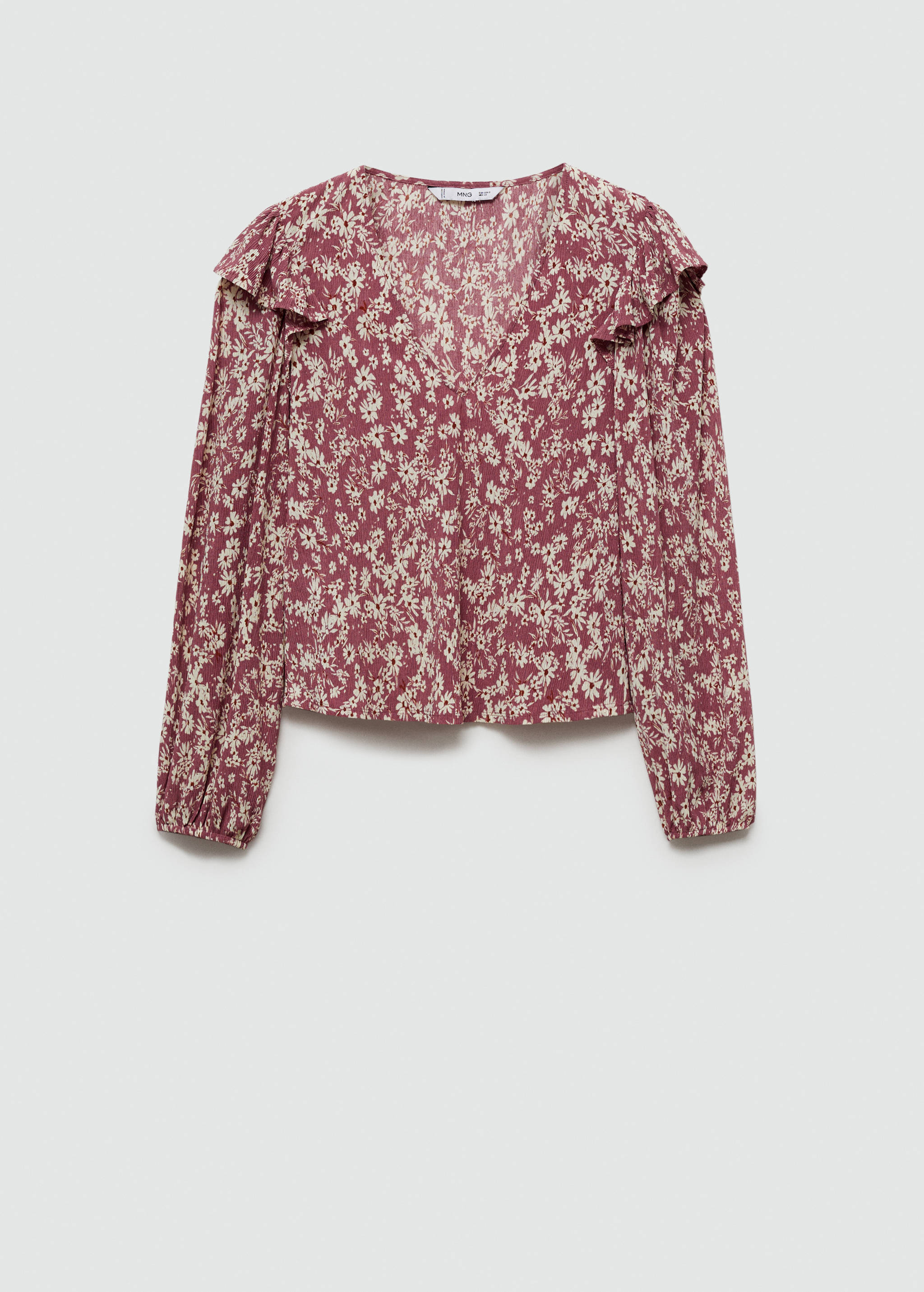Blouse imprimée à volants - Article sans modèle