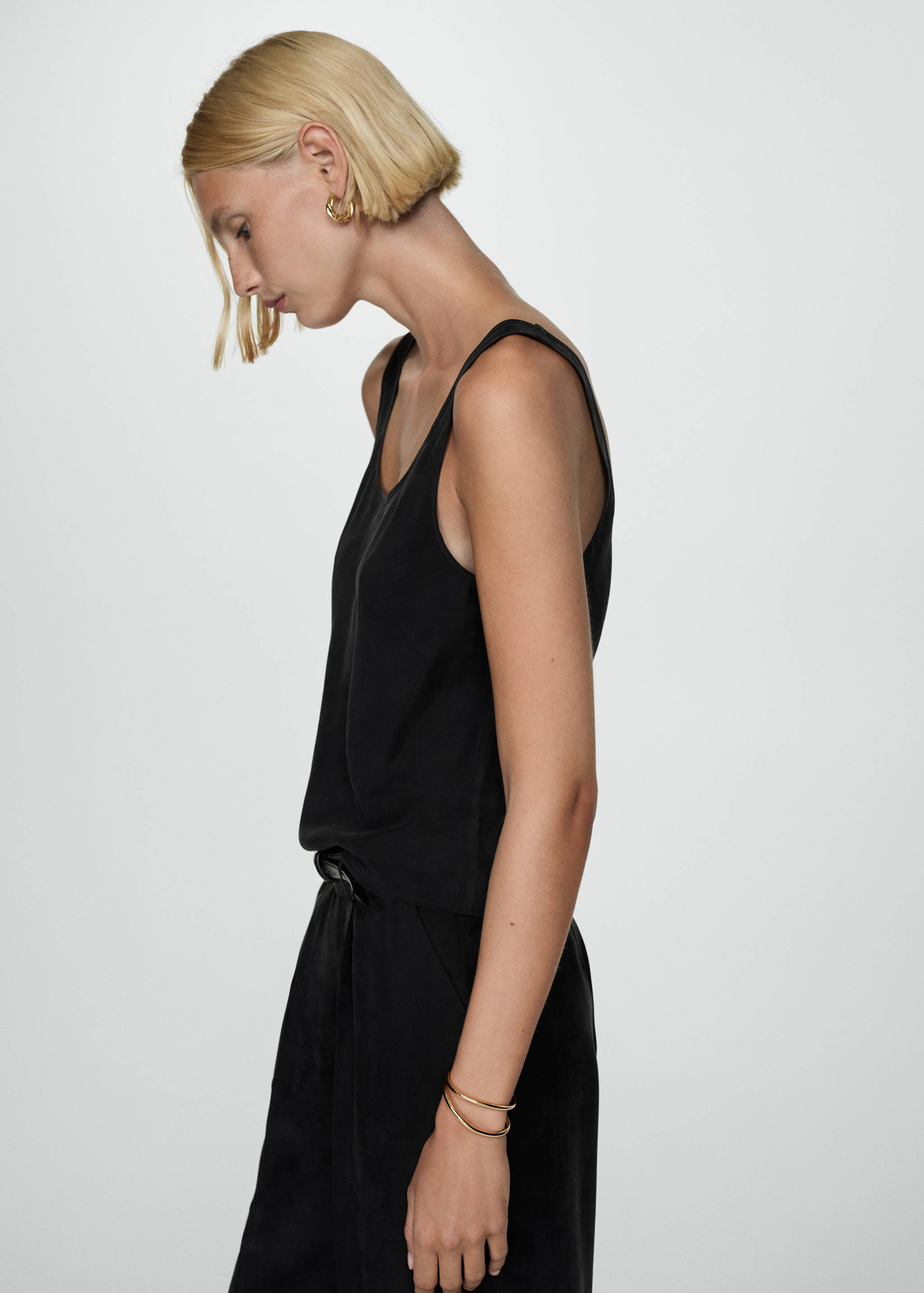 Strapless cupro top - Details of the article 2