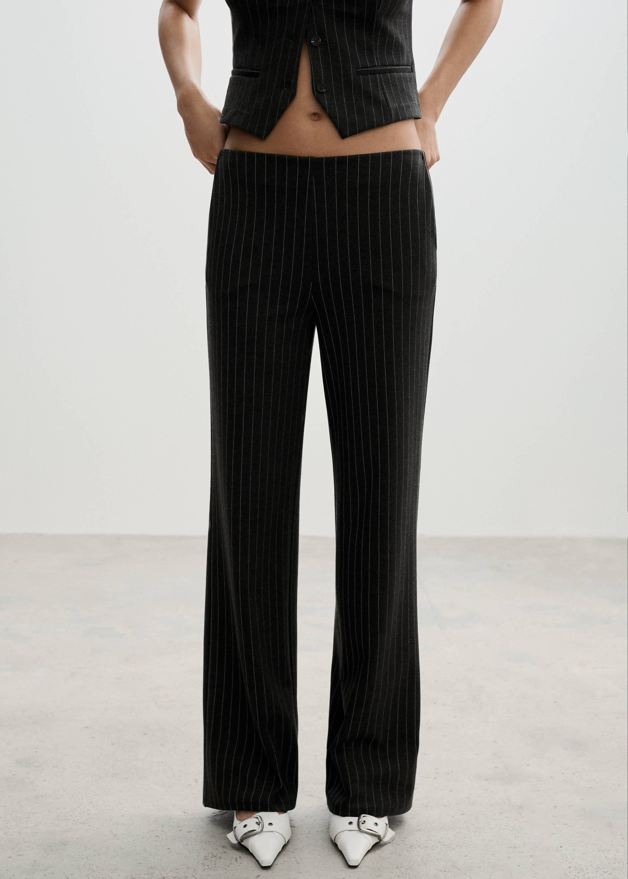 Rome-knit straight trousers - Medium plane