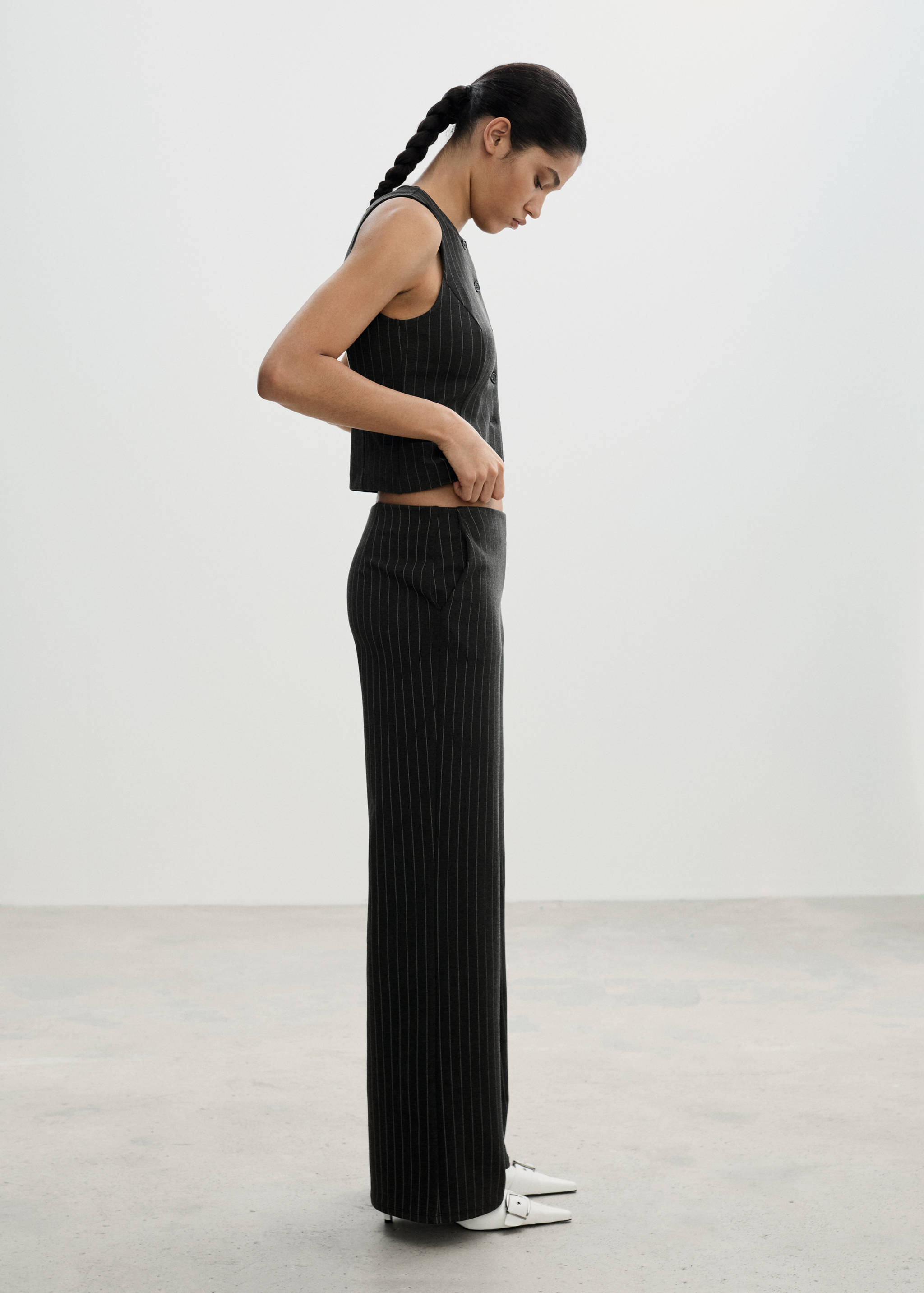 Rome-knit straight trousers - Details of the article 1