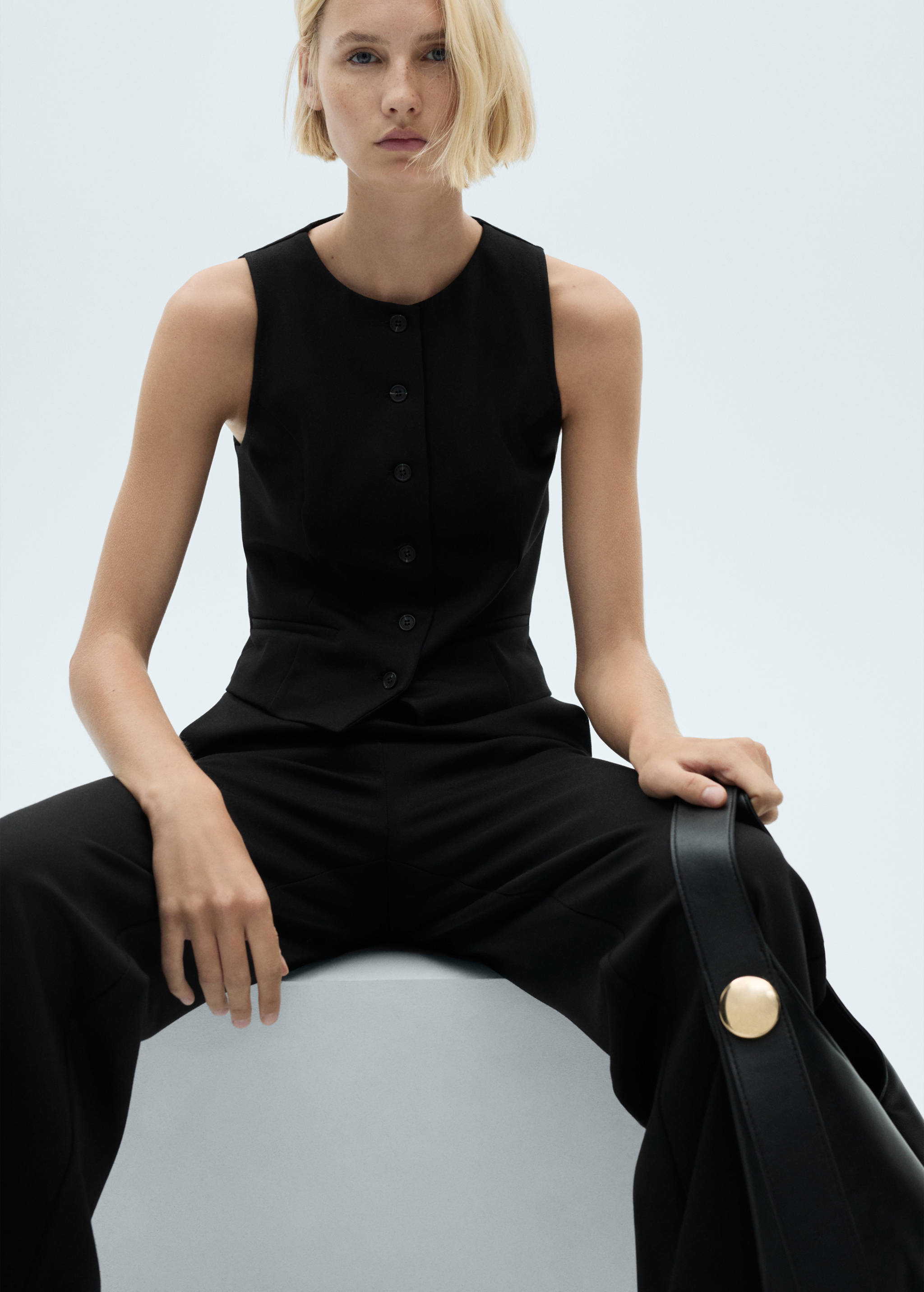 Rome-knit straight trousers - Details of the article 1