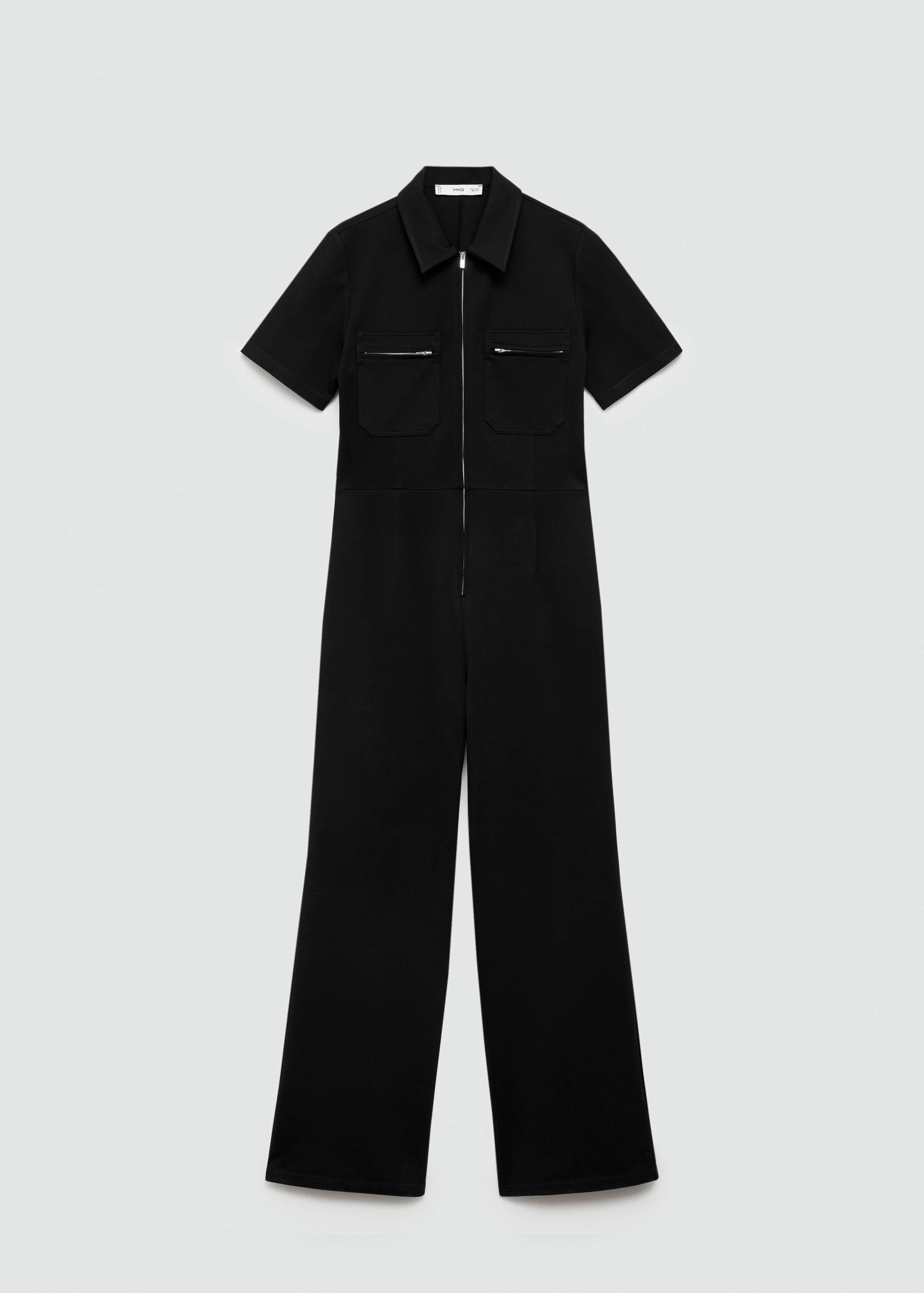 Long chest-pocket jumpsuit - Article without model