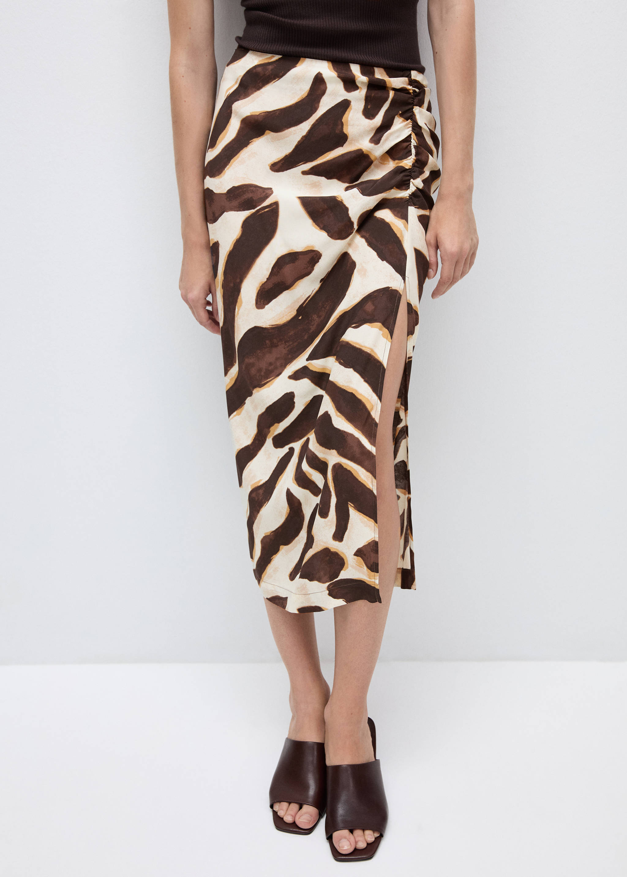 Faldilla drapejada animal print - Pla mig