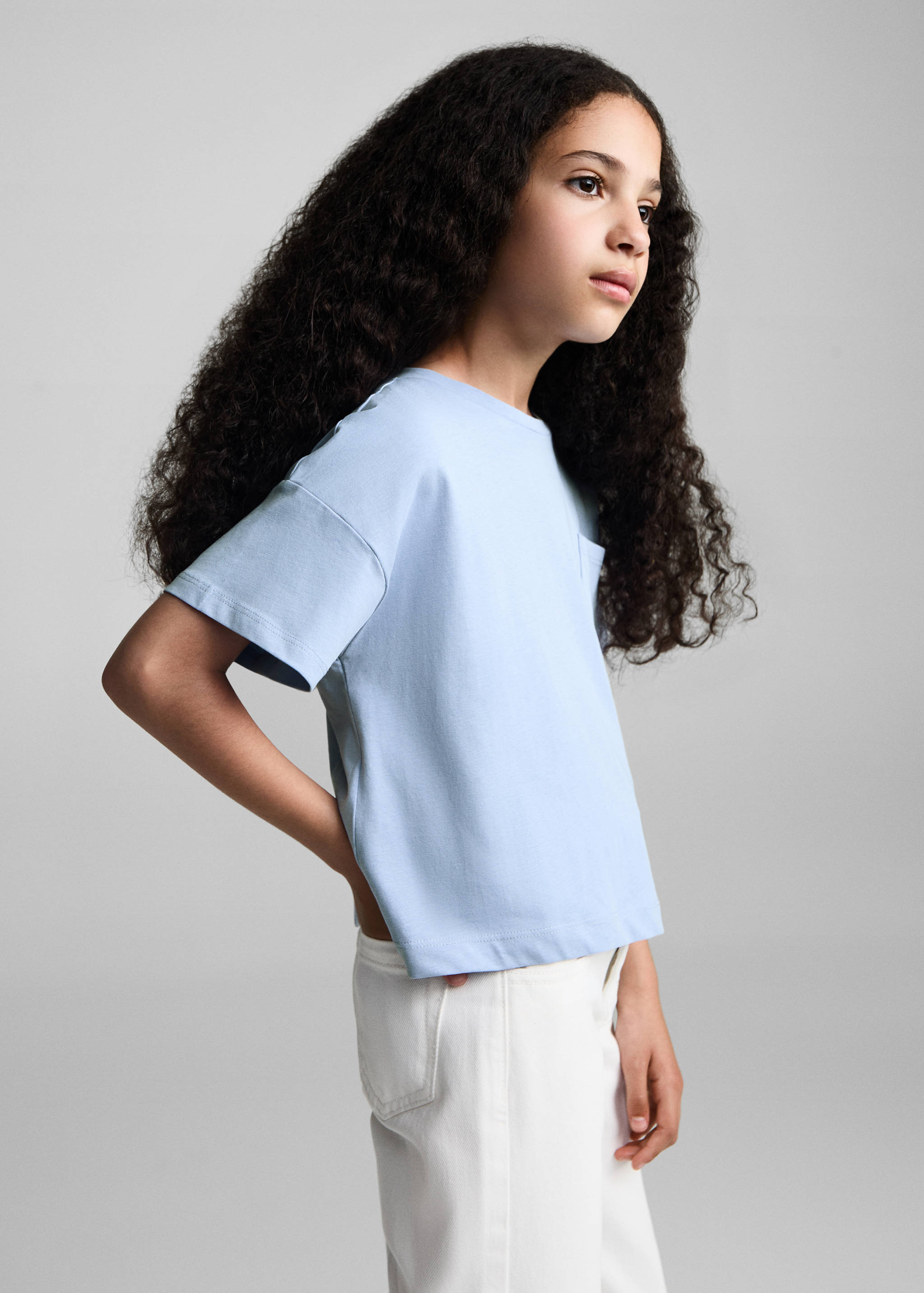 Pocket cotton T-shirt - Medium plane