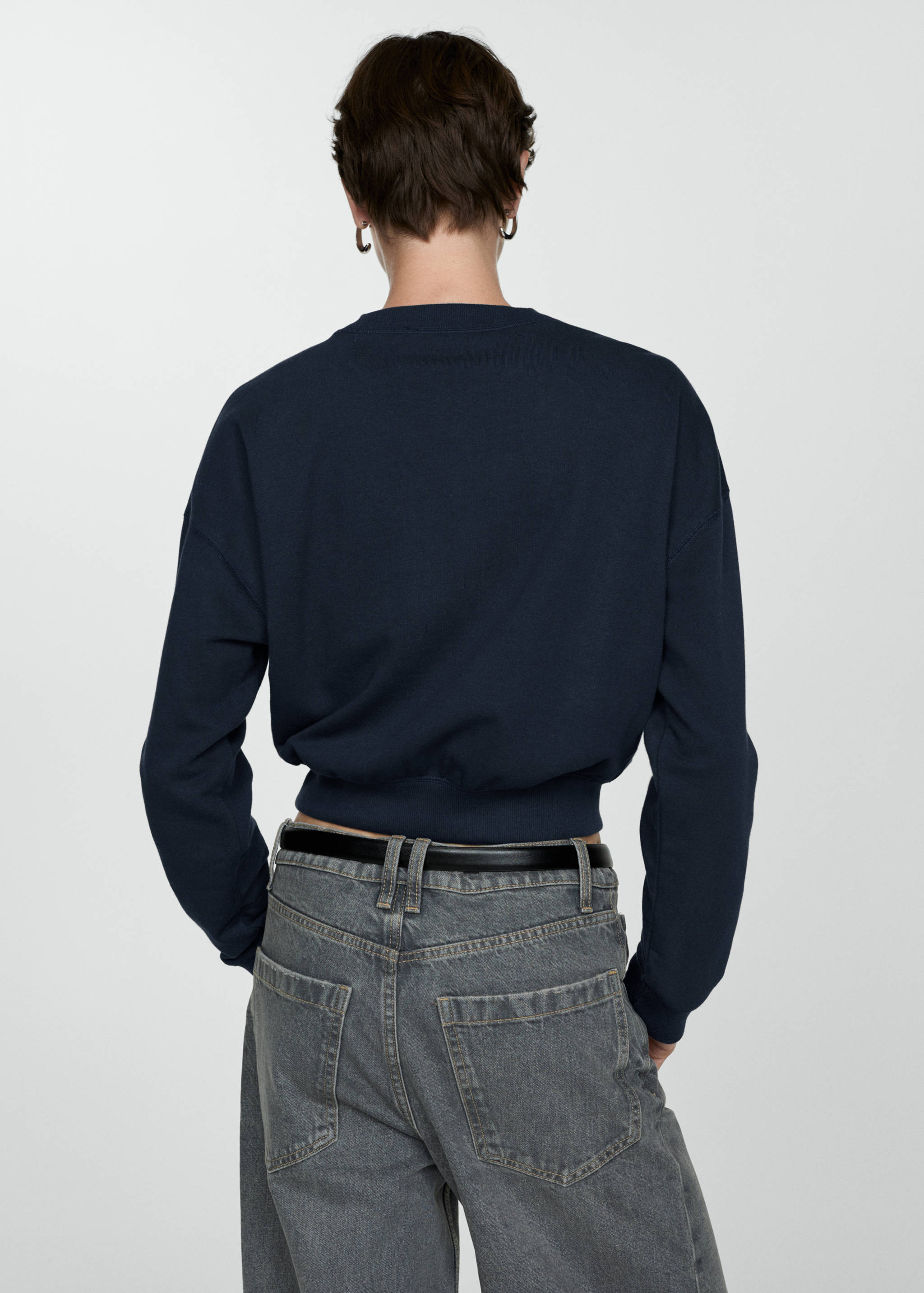 Sudadera algodón cuello redondo - Reverso del artículo