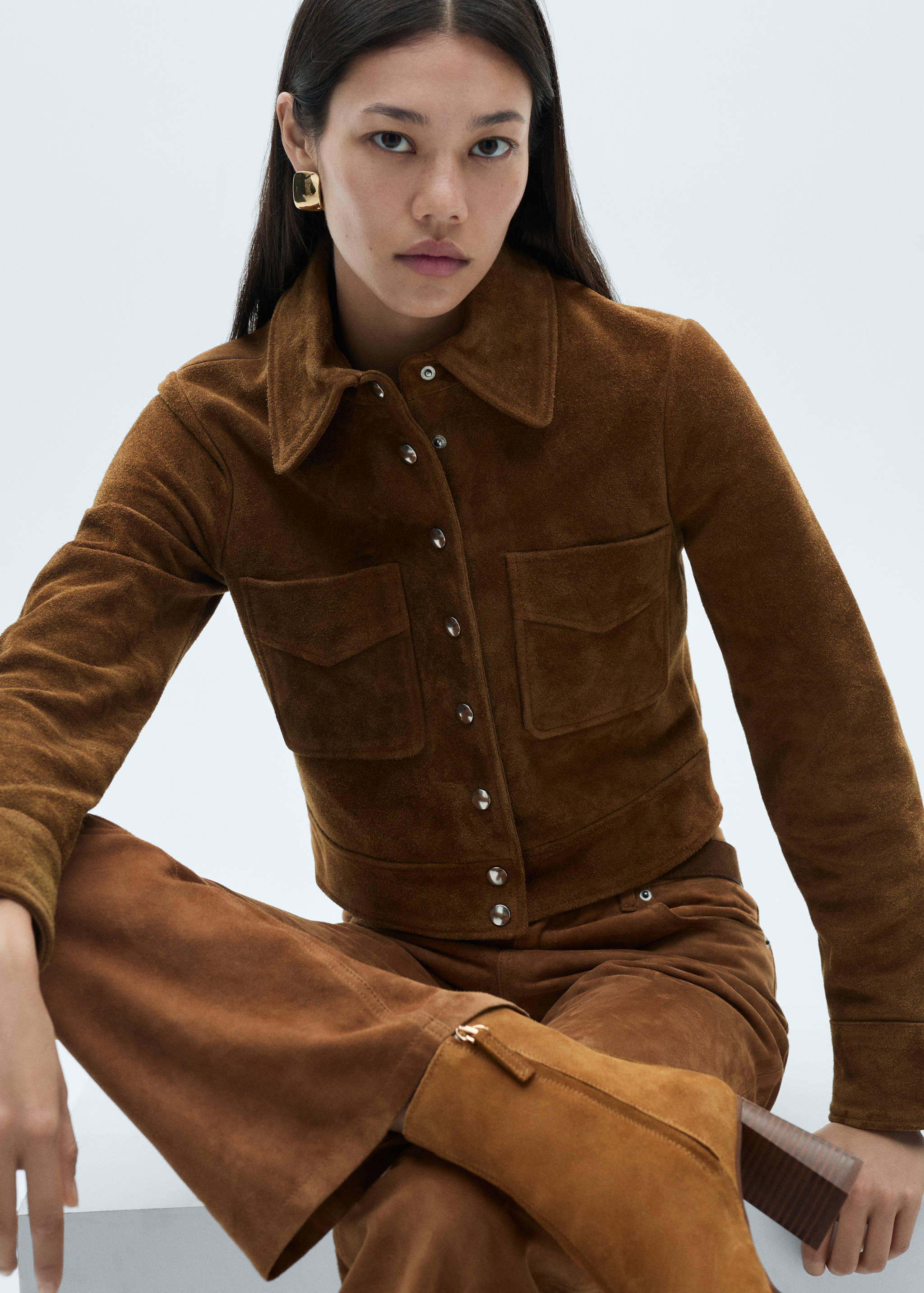 Heel suede ankle boot - General plane