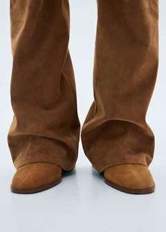 Heel suede ankle boot — Medium Brown 2