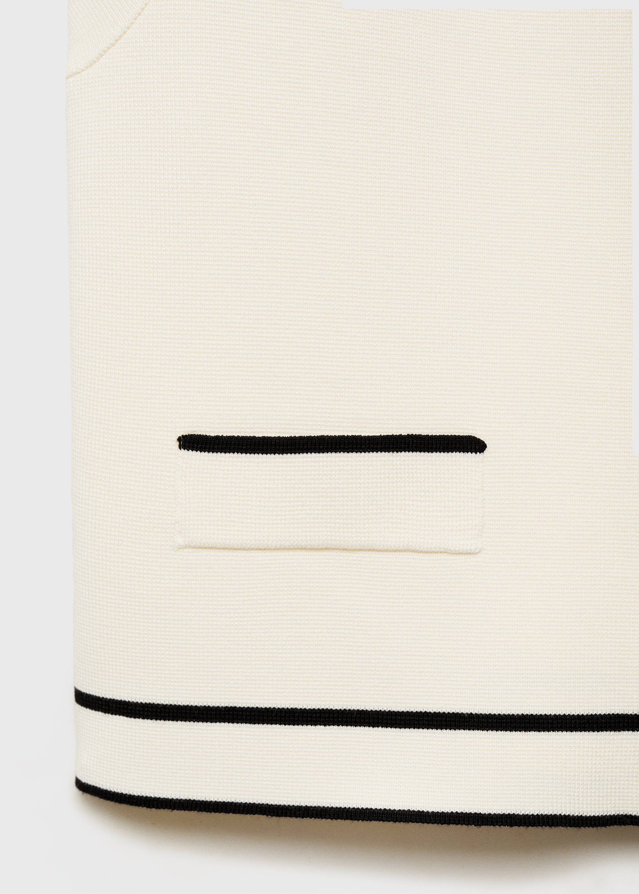 Knitted waistcoat with contrast piping - Details of the article 0