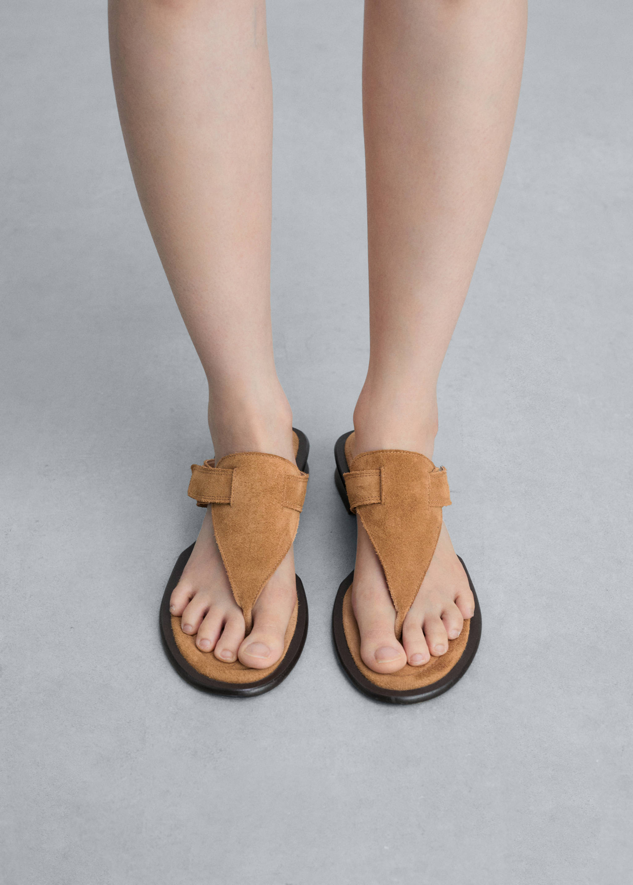 Suede panel sandal - General plane