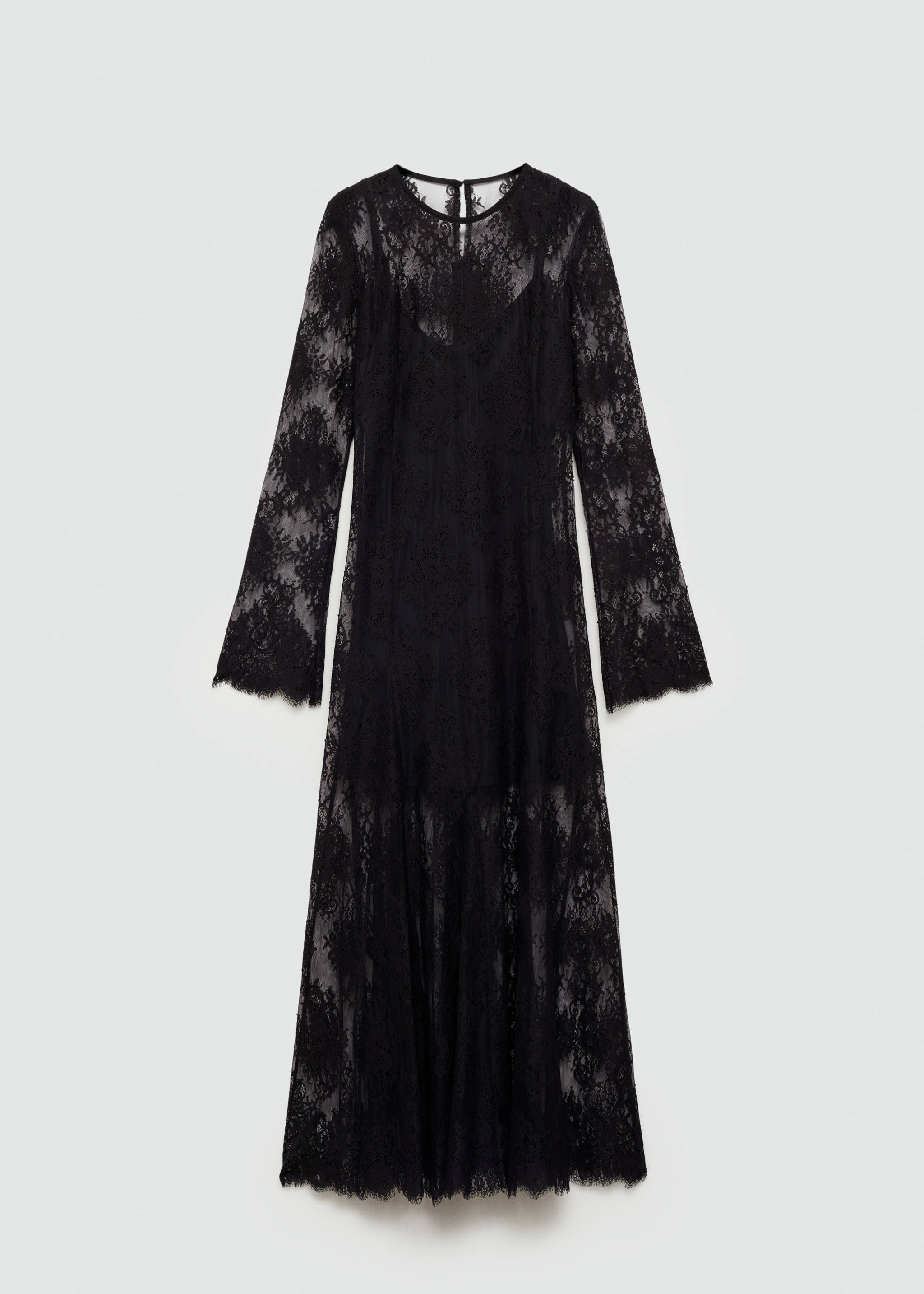 Robe longue semi-transparente dentelle - Article sans modèle