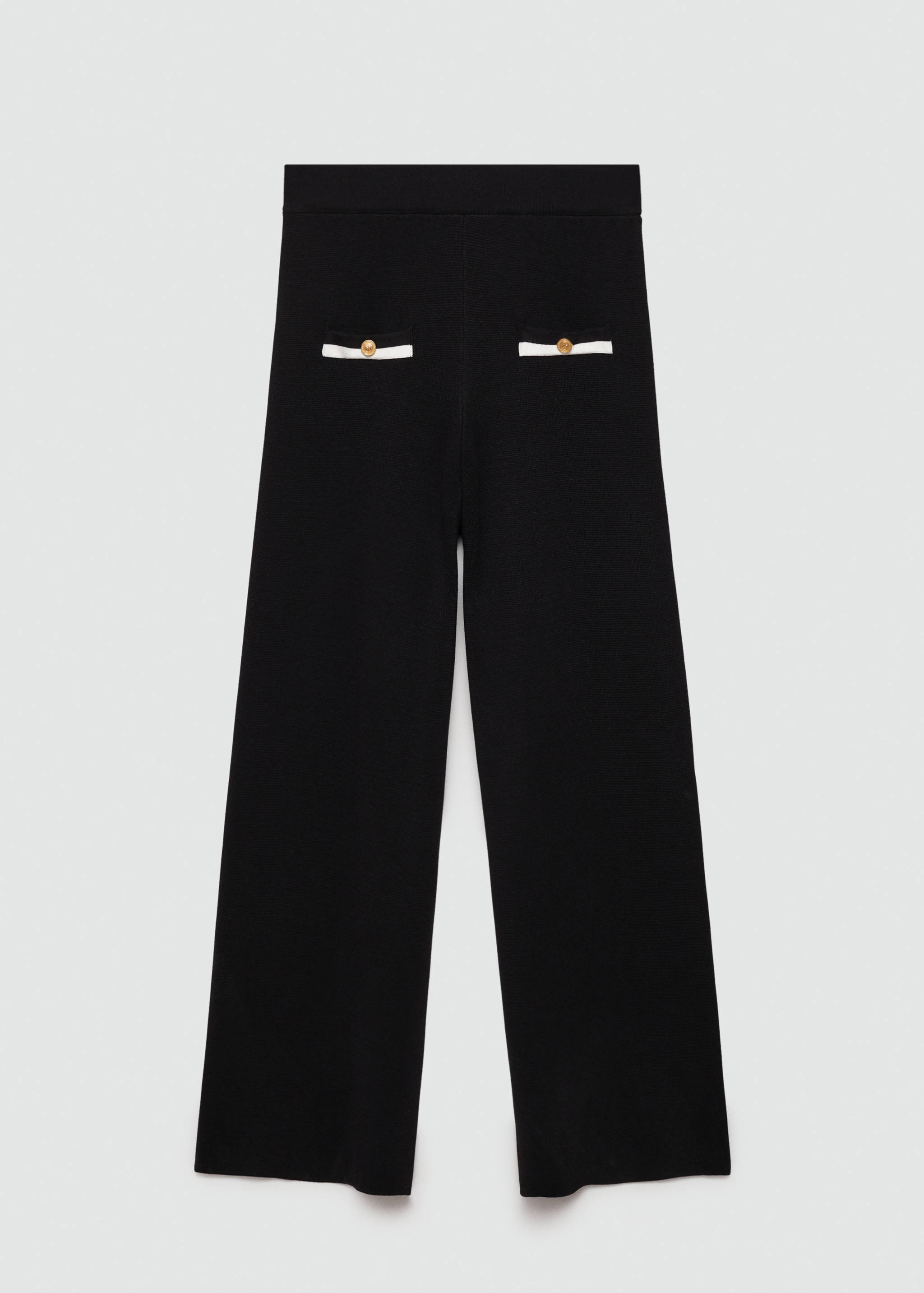 Straight-fit pants with contrasting piping - Article without model