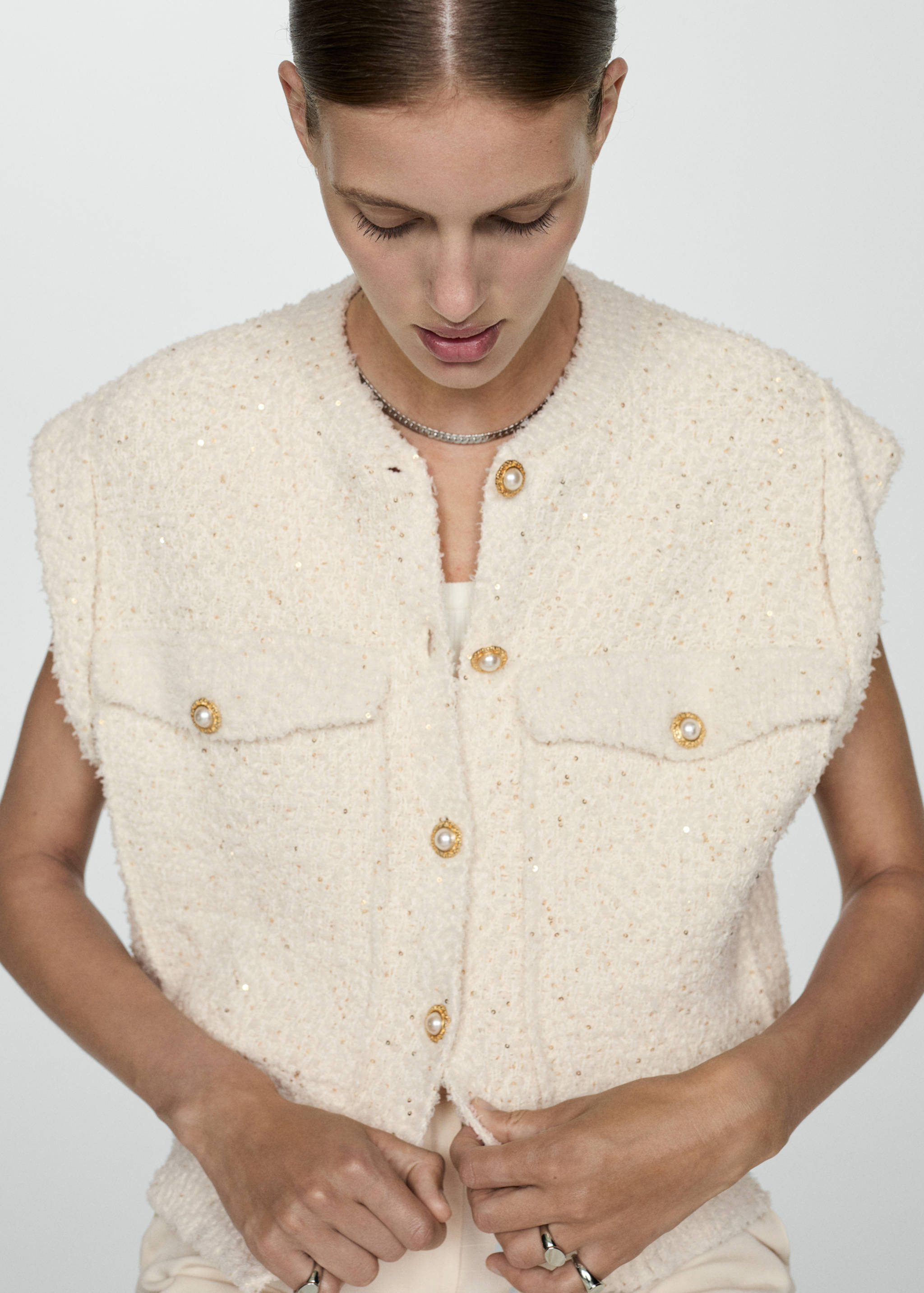 Gebreid gilet met pailletten - Detail van het artikel 2