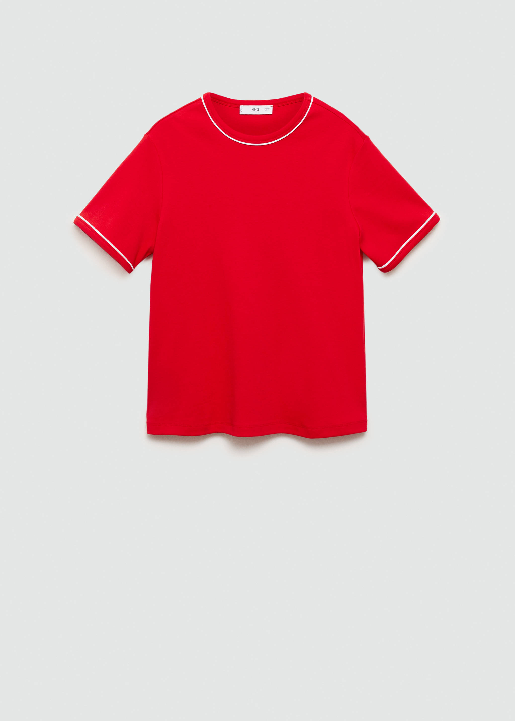 Cotton t-shirt with contrasting trim - Article without model