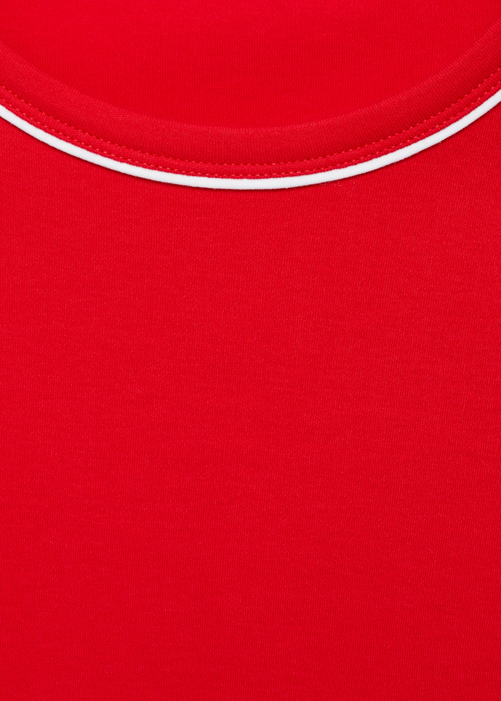 Cotton t-shirt with contrasting trim - Details of the article 8
