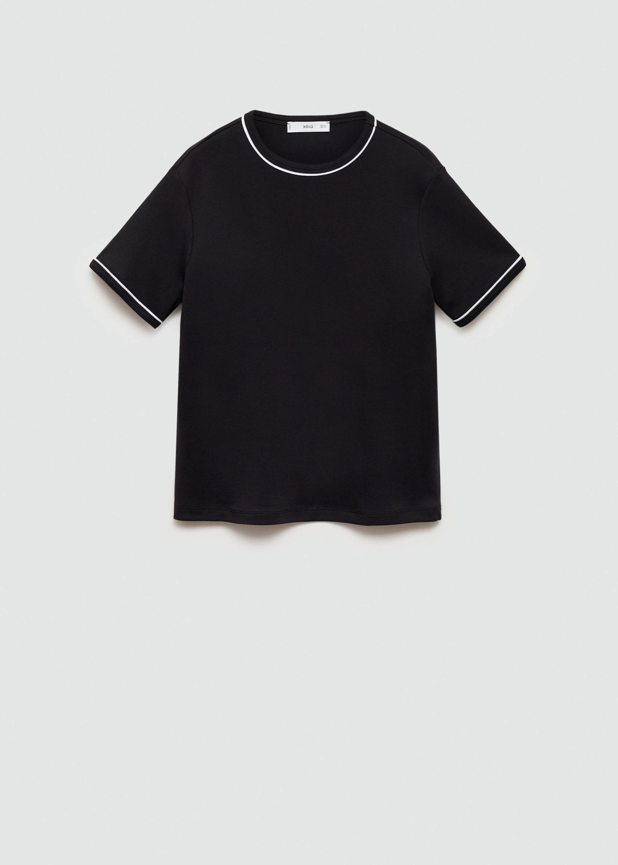 Cotton t-shirt with contrasting trim - Article without model