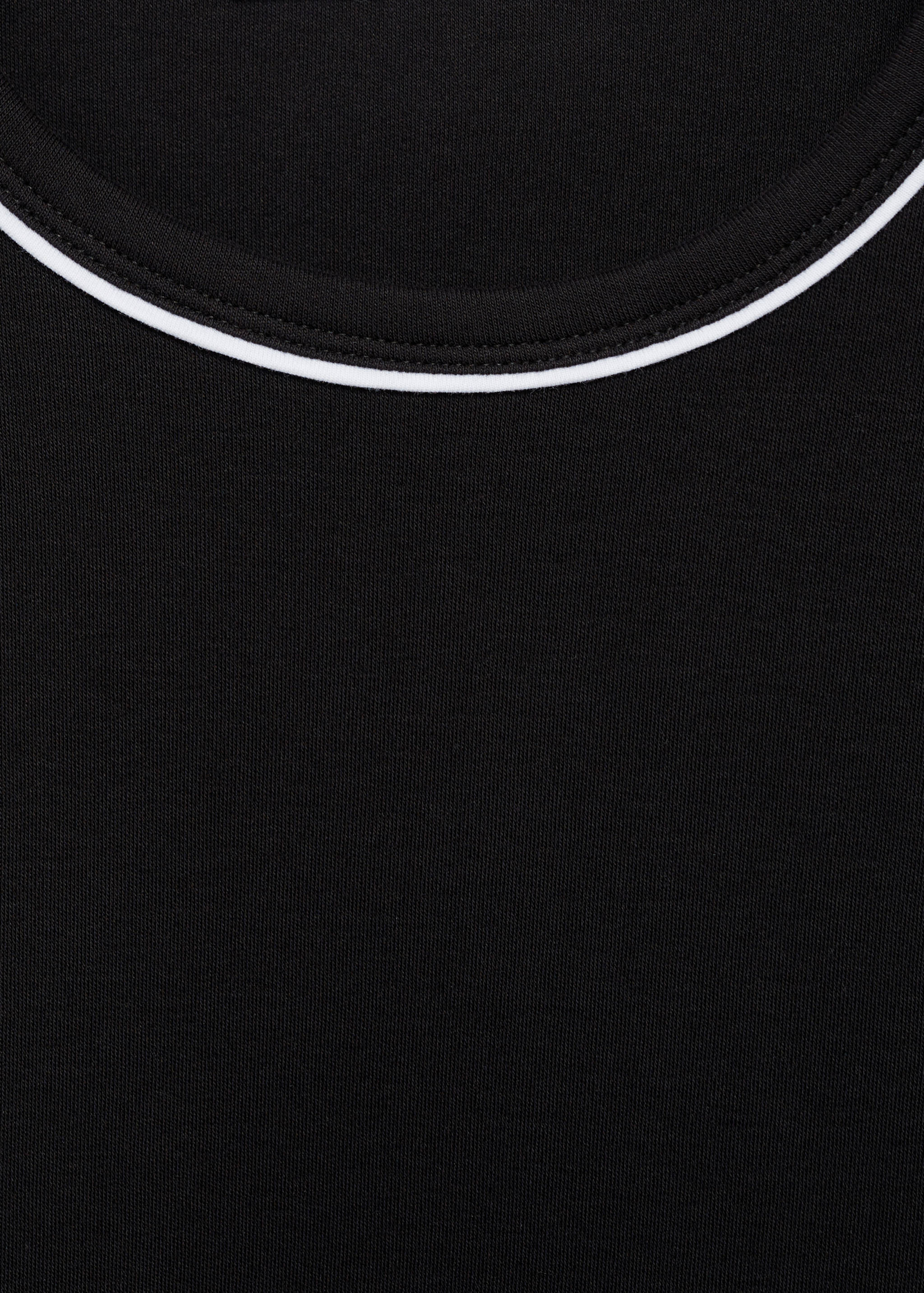 Cotton t-shirt with contrasting trim - Details of the article 8