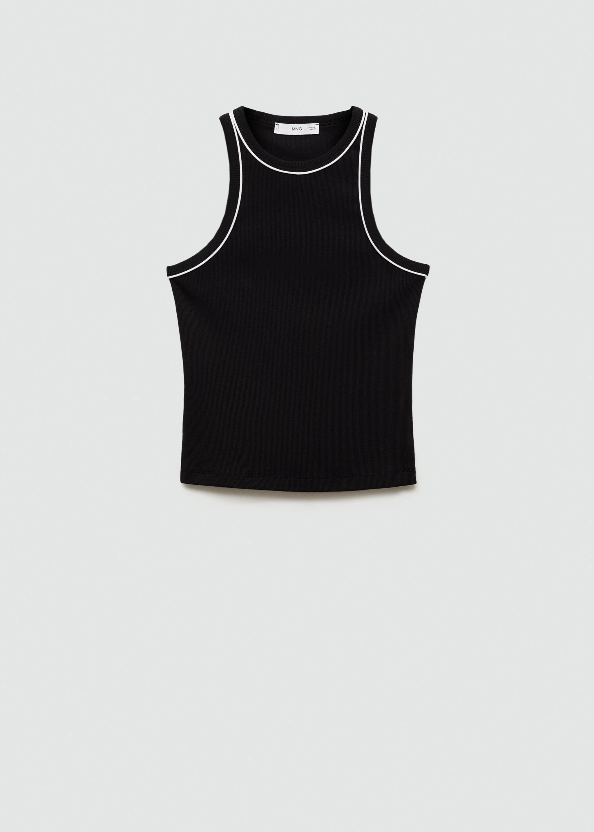Cotton top with contrasting piping - Article without model