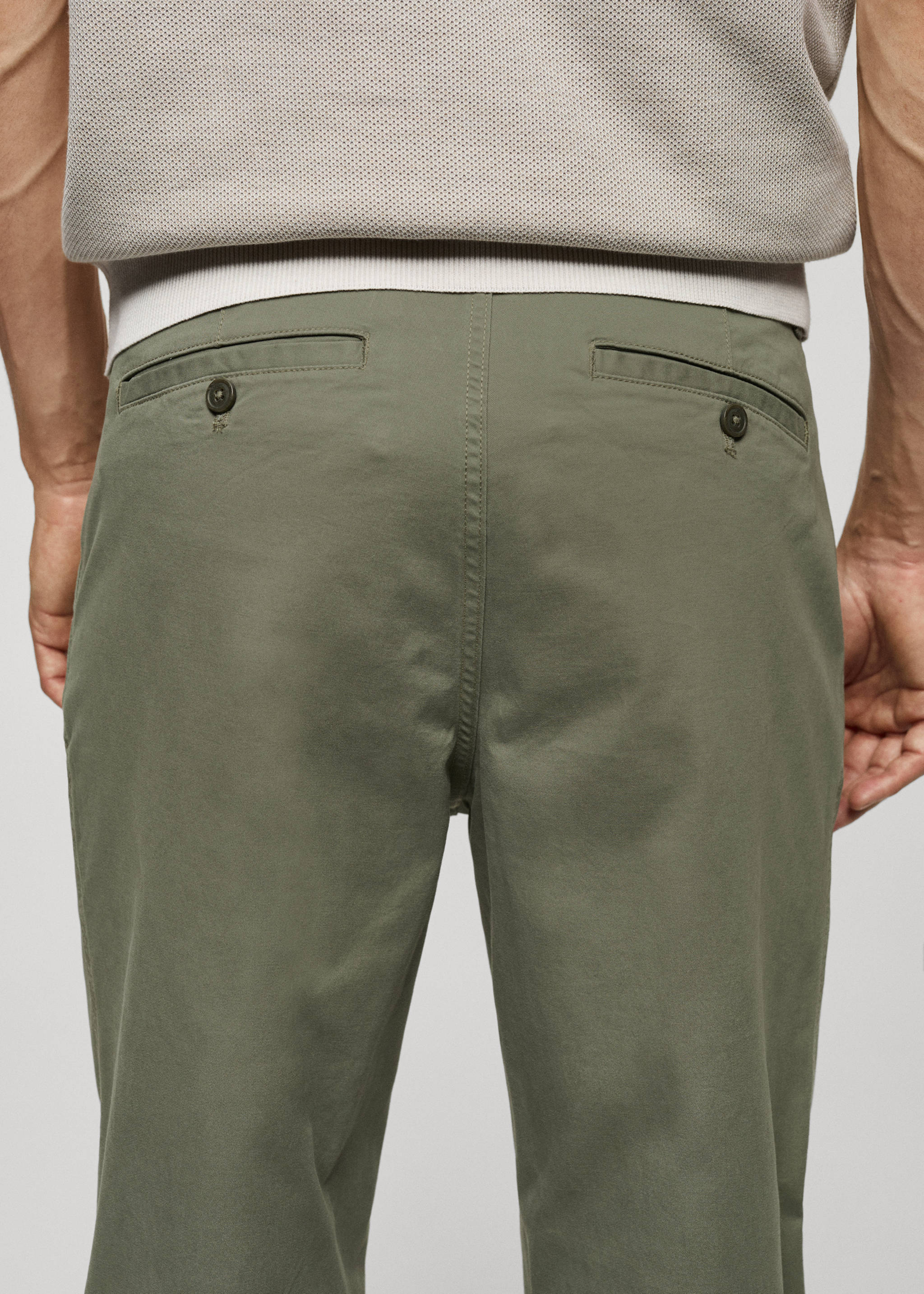 Pantalon regular fit coton pinces - Détail de l'article 6
