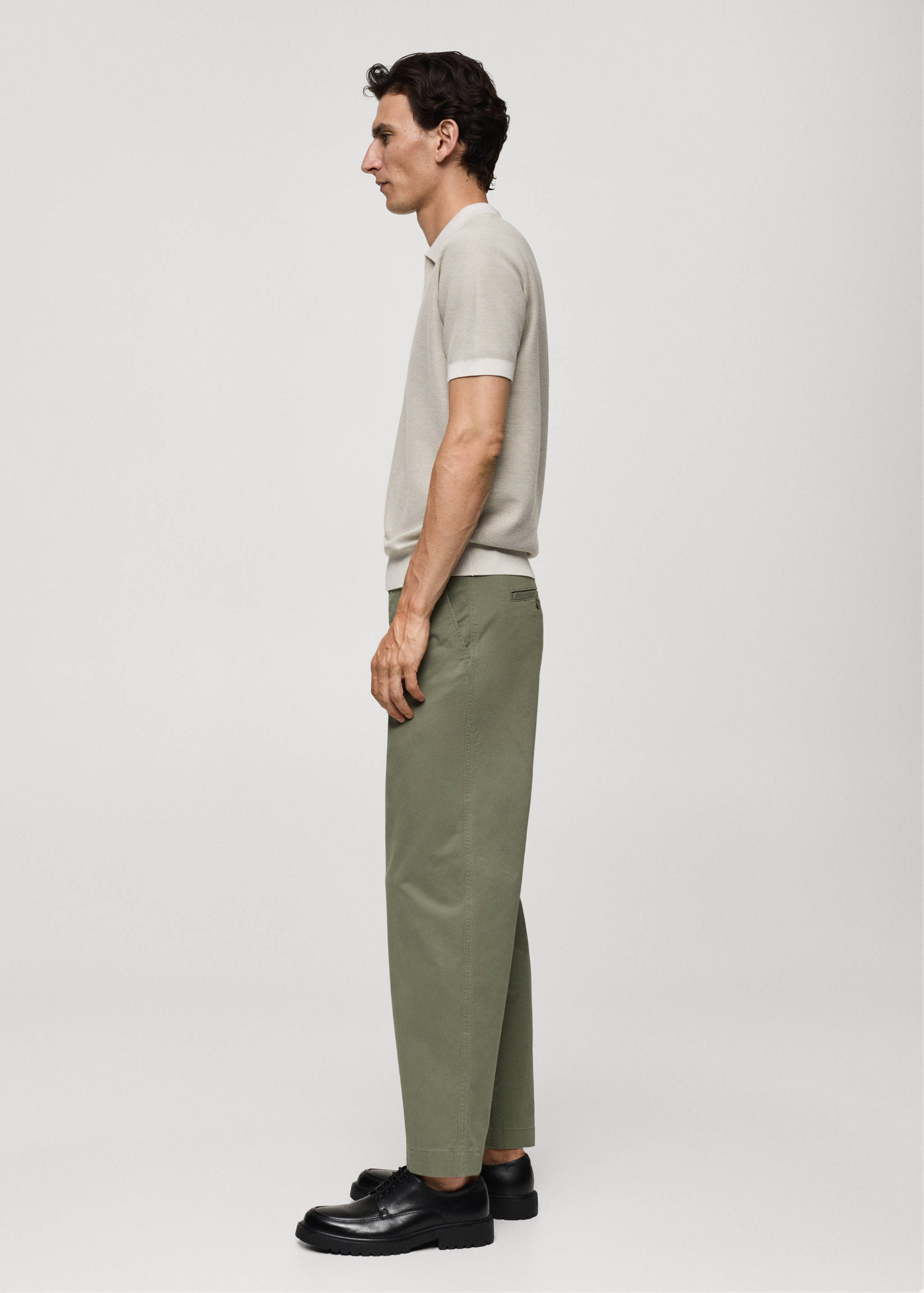 Pantalon regular fit coton pinces - Détail de l'article 2