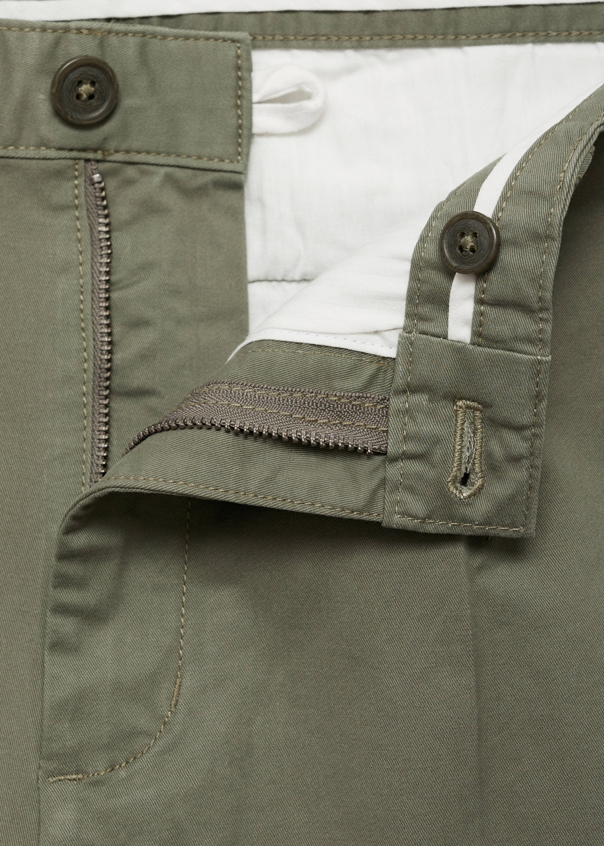 Pantalon regular fit coton pinces - Détail de l'article 8