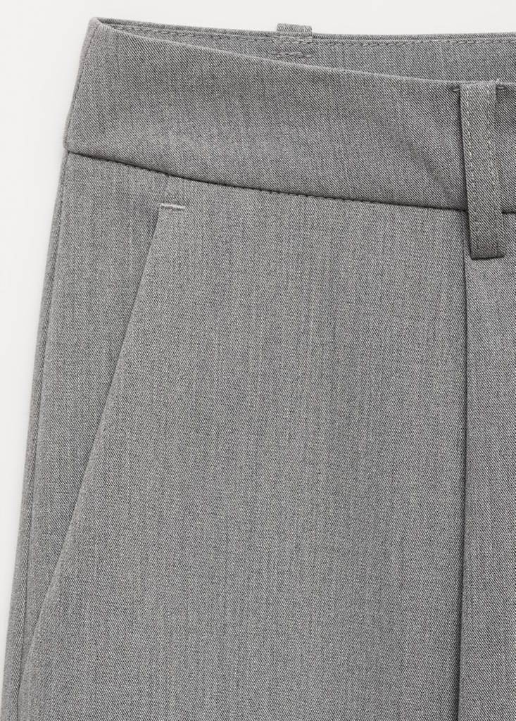 Straight-fit pleated trousers — Light Heather Grey