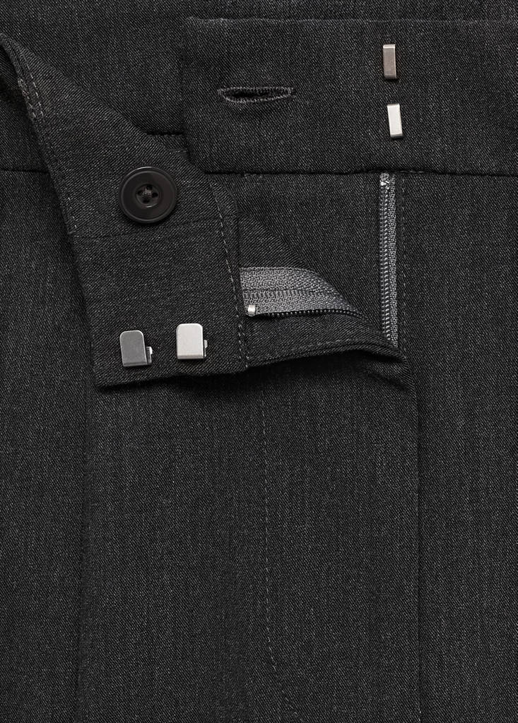 Straight-fit pleated trousers — Grey