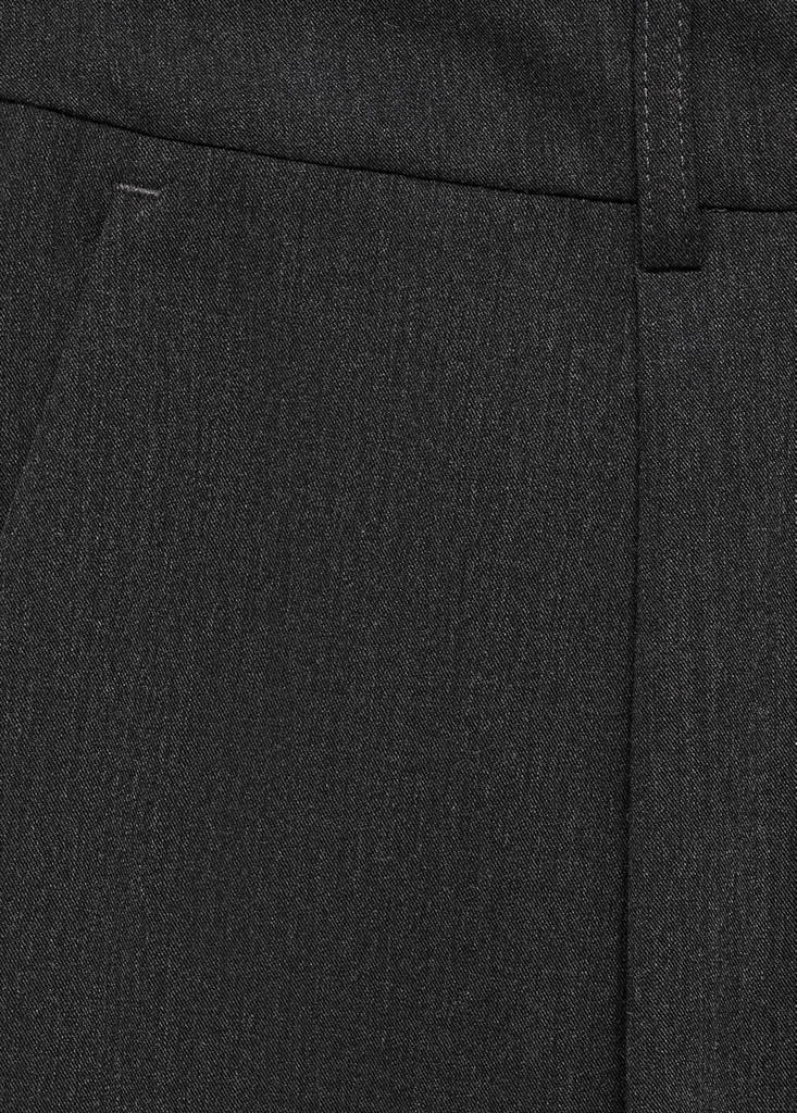 Straight-fit pleated trousers — Grey